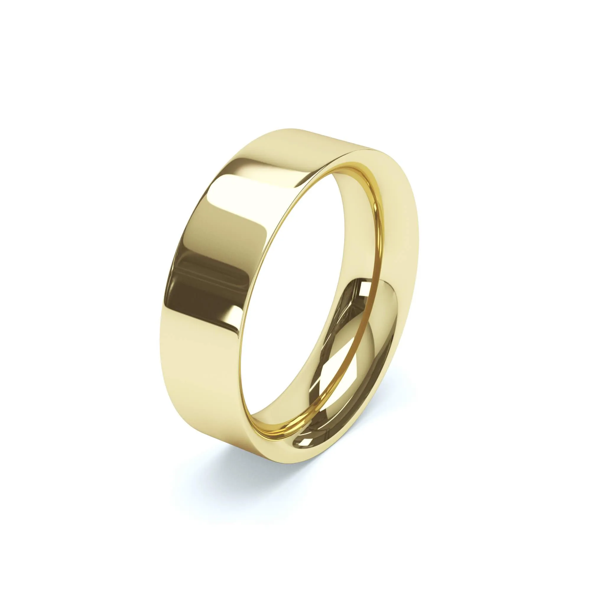 - Flat Court Profile Wedding Ring 9k Yellow Gold