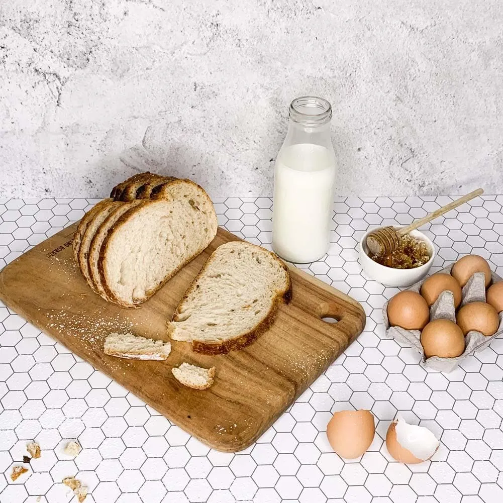 Flat Lay Instagram Backdrop - 'Bondi' White Hexagon Tiles (56cm x 87cm)