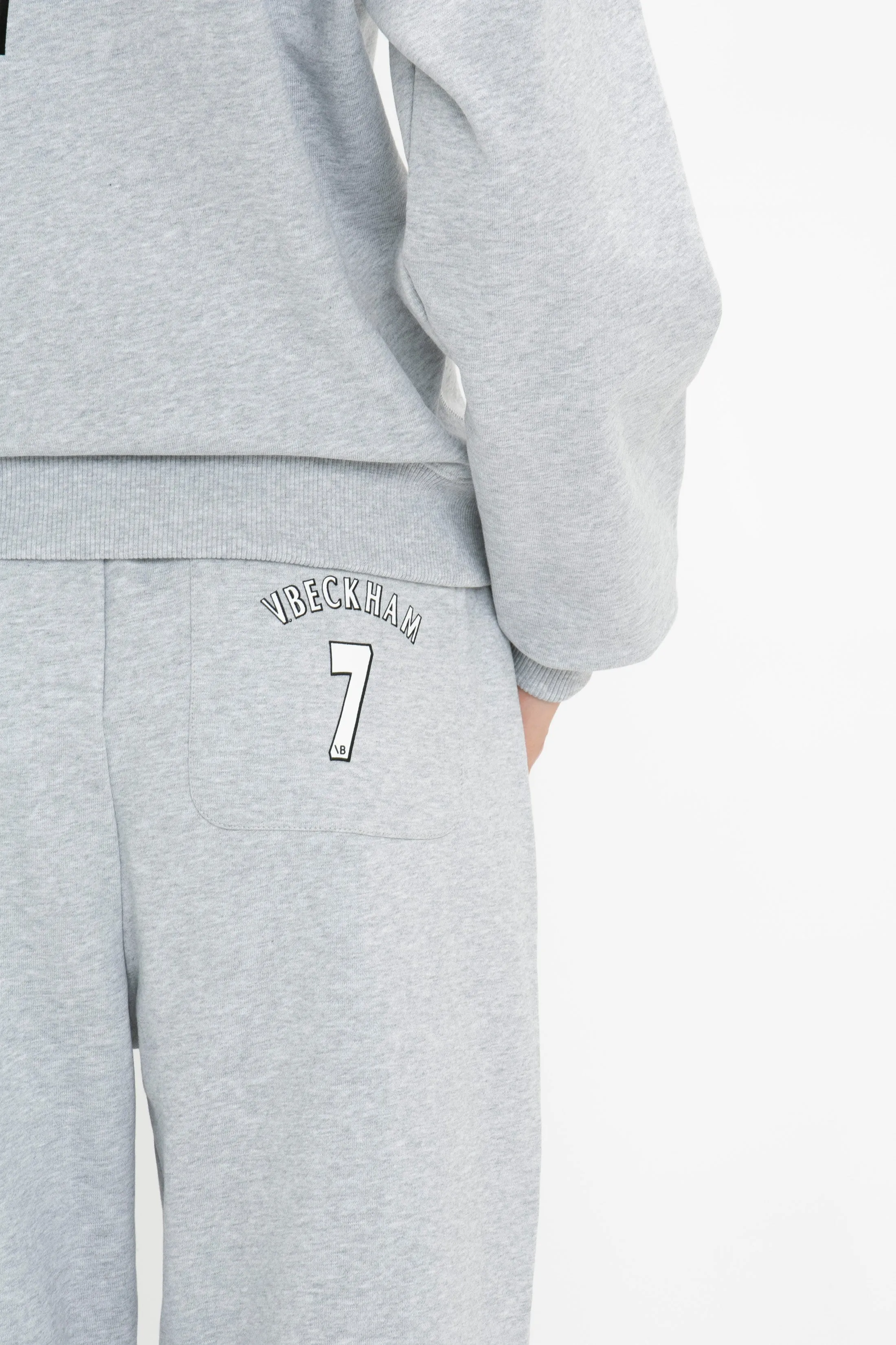 Football Joggers In Grey Marl