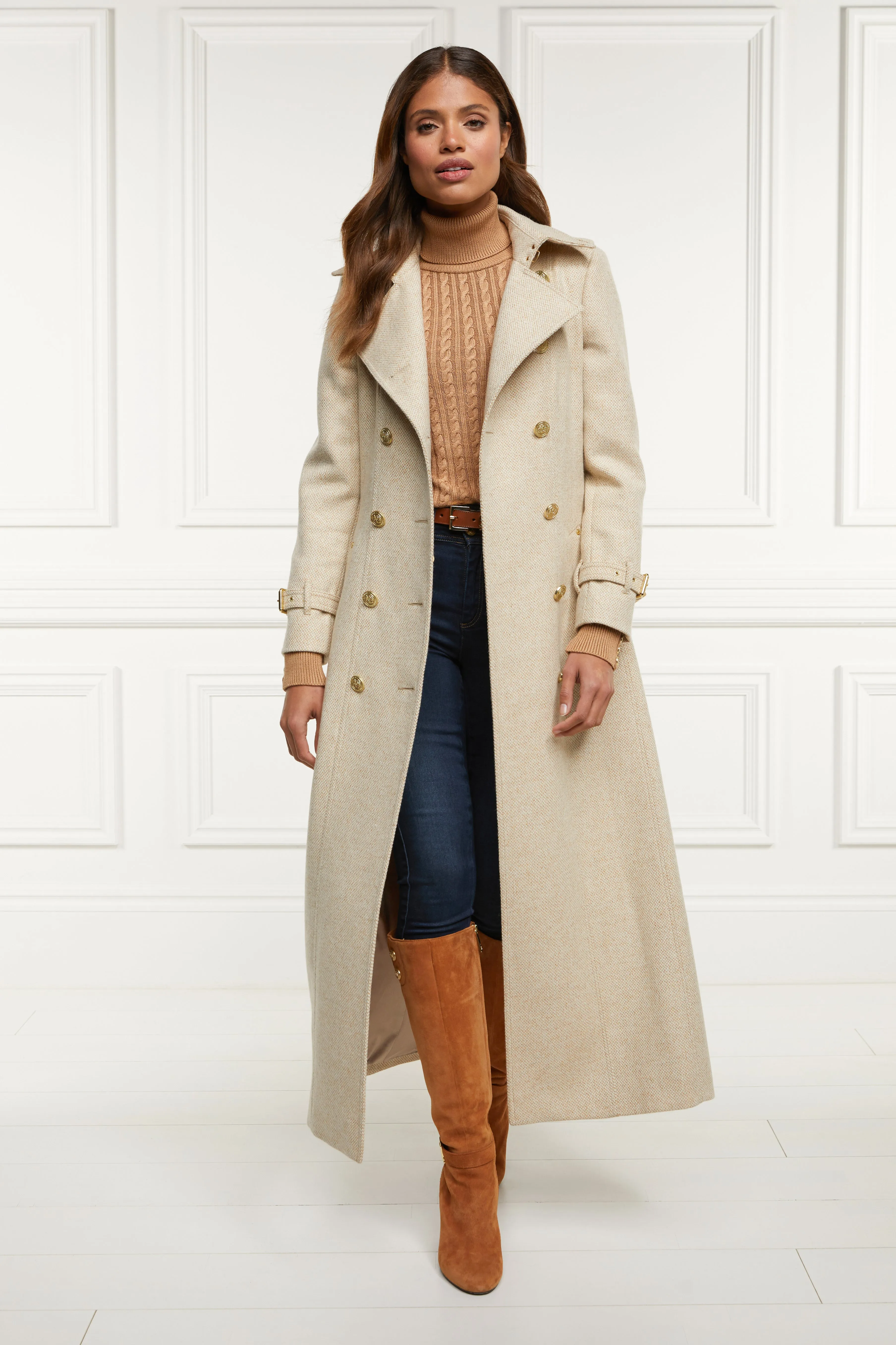 Full Length Marlborough Trench Coat (Biscuit)