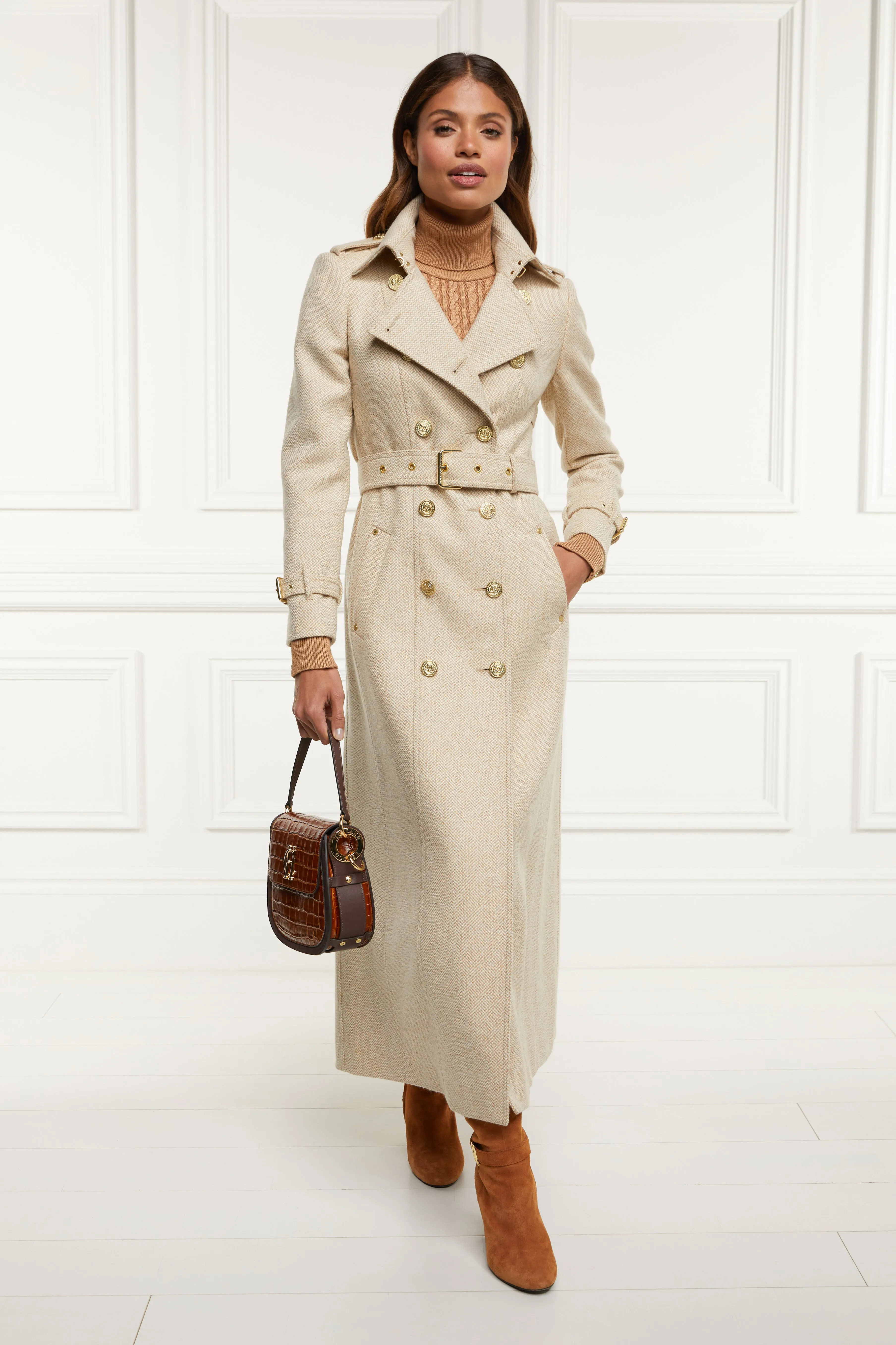 Full Length Marlborough Trench Coat (Biscuit)