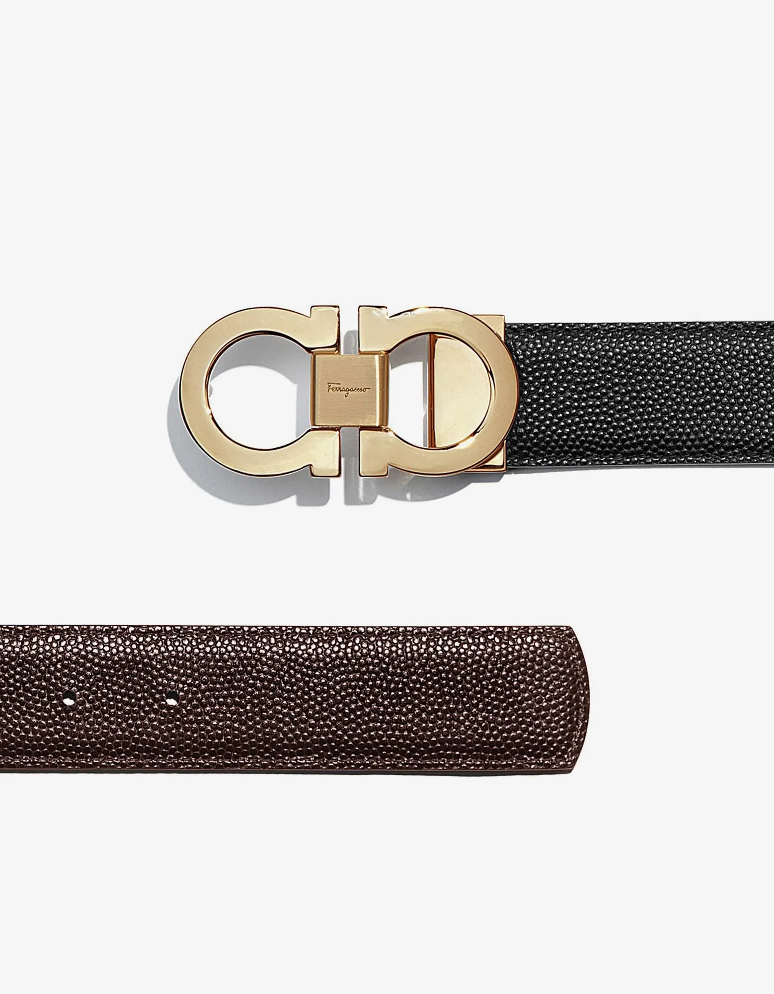 Gancini Buckle Reversible 2 Belt Box Set