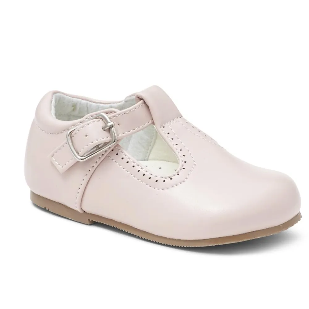 Girls Amelia Pink Leather Shoes