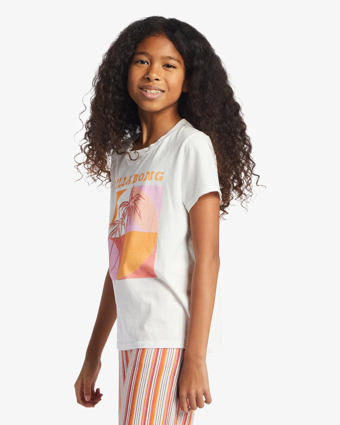 Girls Rad Palms T-Shirt - Salt Crystal