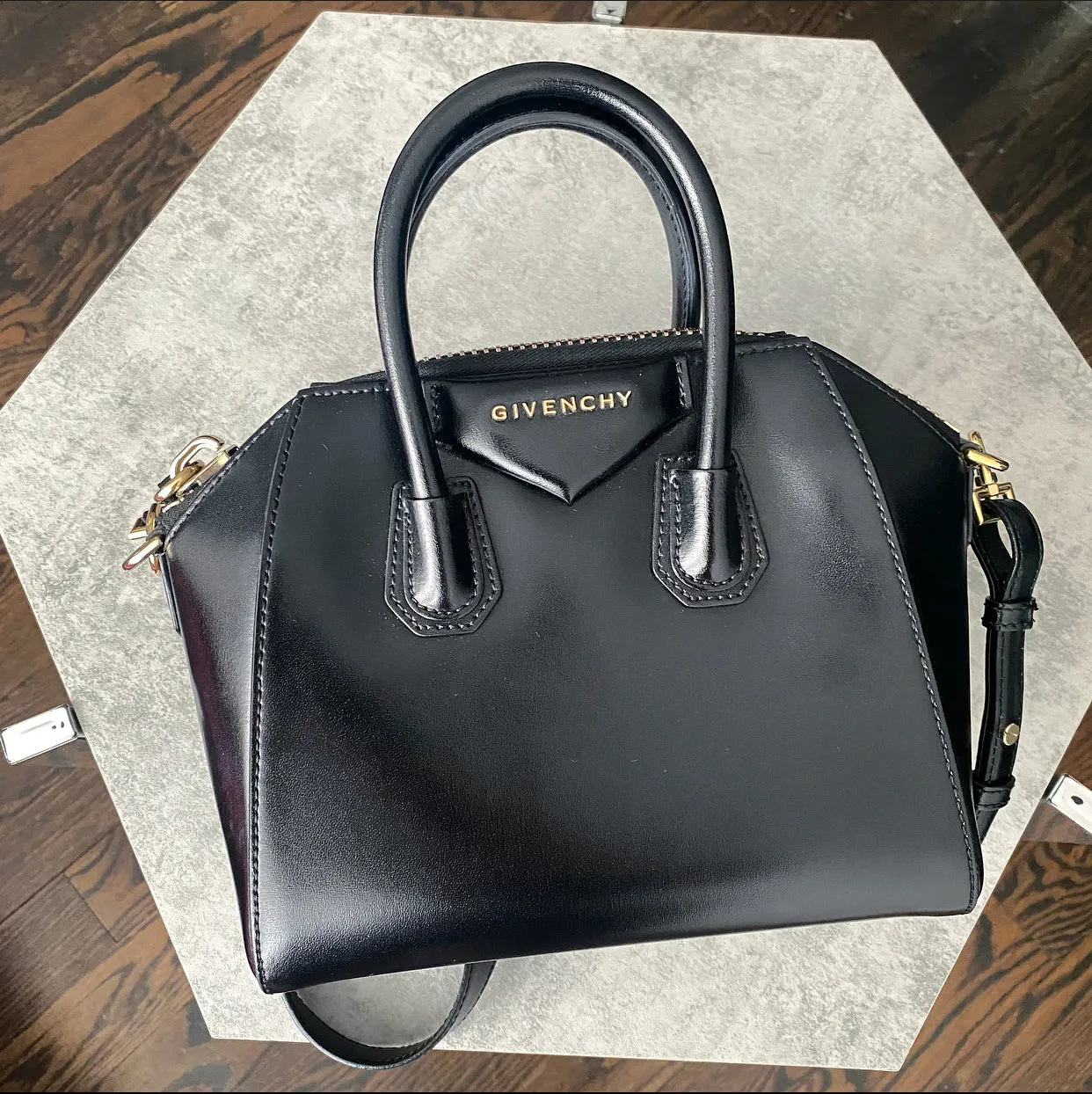 Givenchy Black Leather Antigona Small Bag