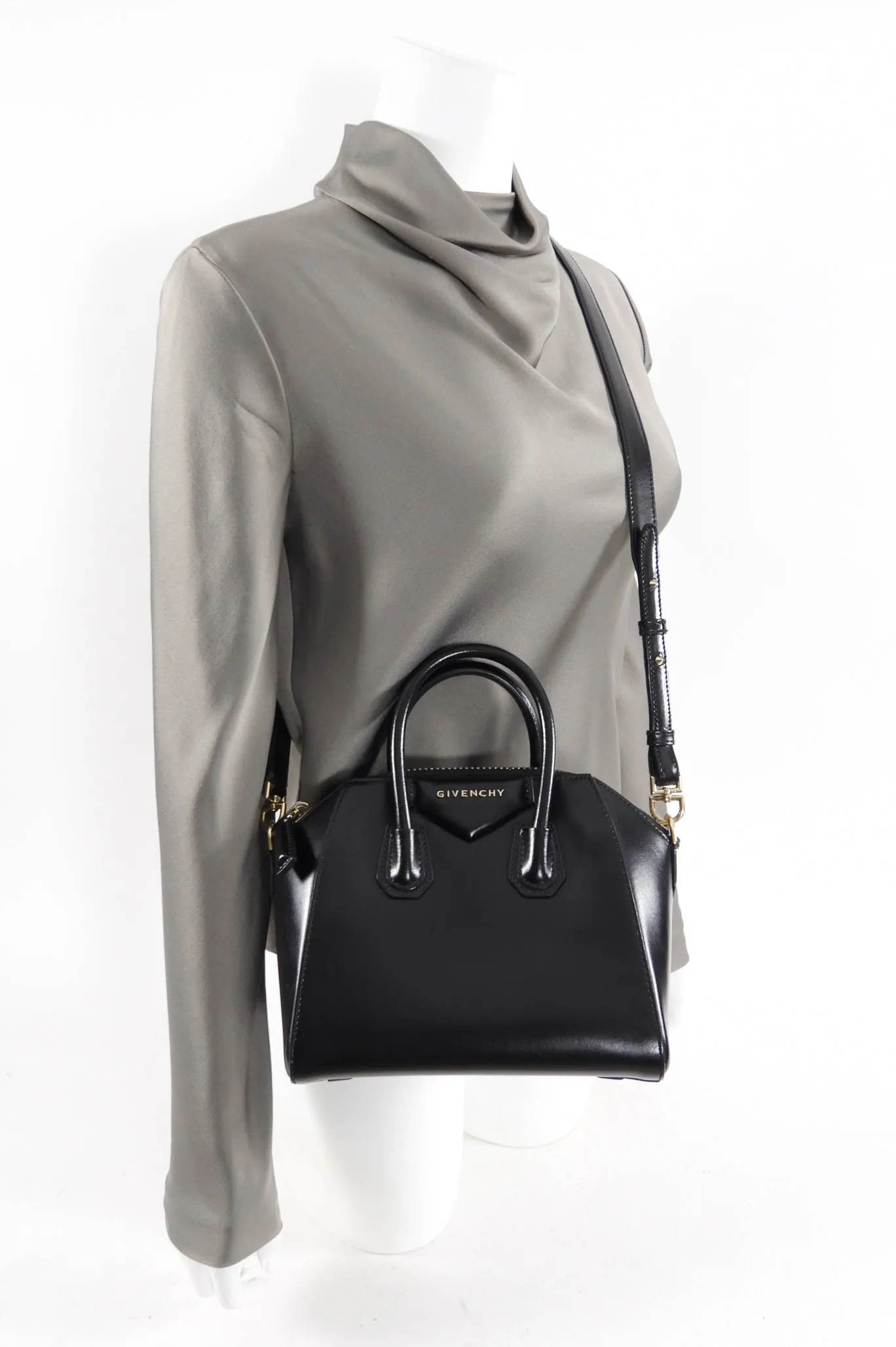 Givenchy Black Leather Antigona Small Bag