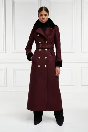 Gold Label Trench (Deep Red Houndstooth)