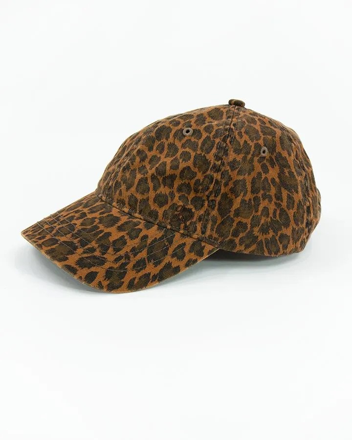 Grace & Lace Cream Vintage Baseball Hat (Cheetah Print)