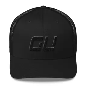 Guam - Mesh Back Trucker Cap - Black Embroidery - GU - Many Hat Color Options Available