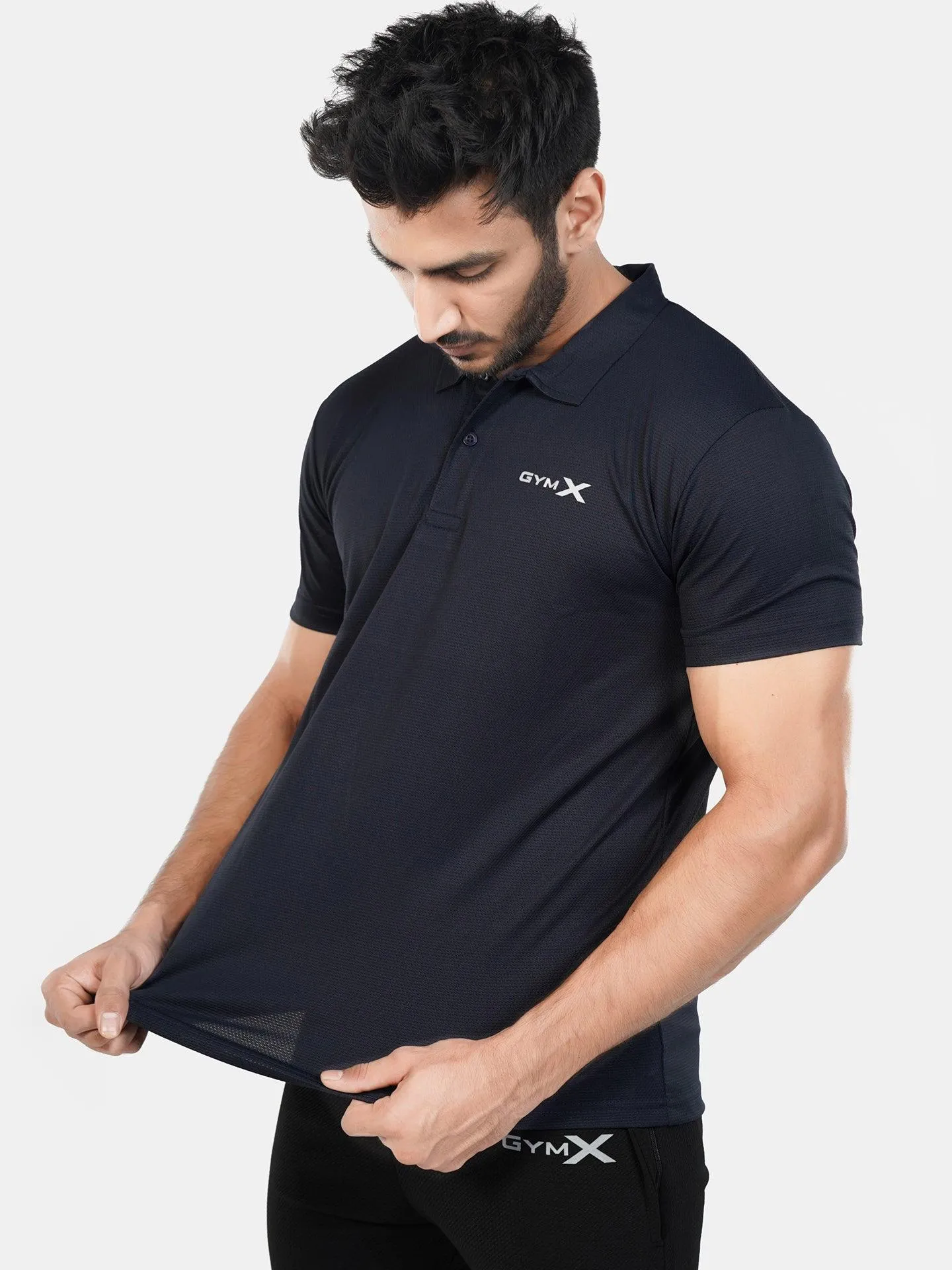 GymX Polo Tech Tee: Infinity Blue