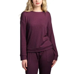 Hello Mello Cuddleblend Sweater: Wine / XL