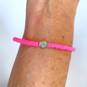 Herzlein® NEON-Armbändchen "Herzchen" in Pink