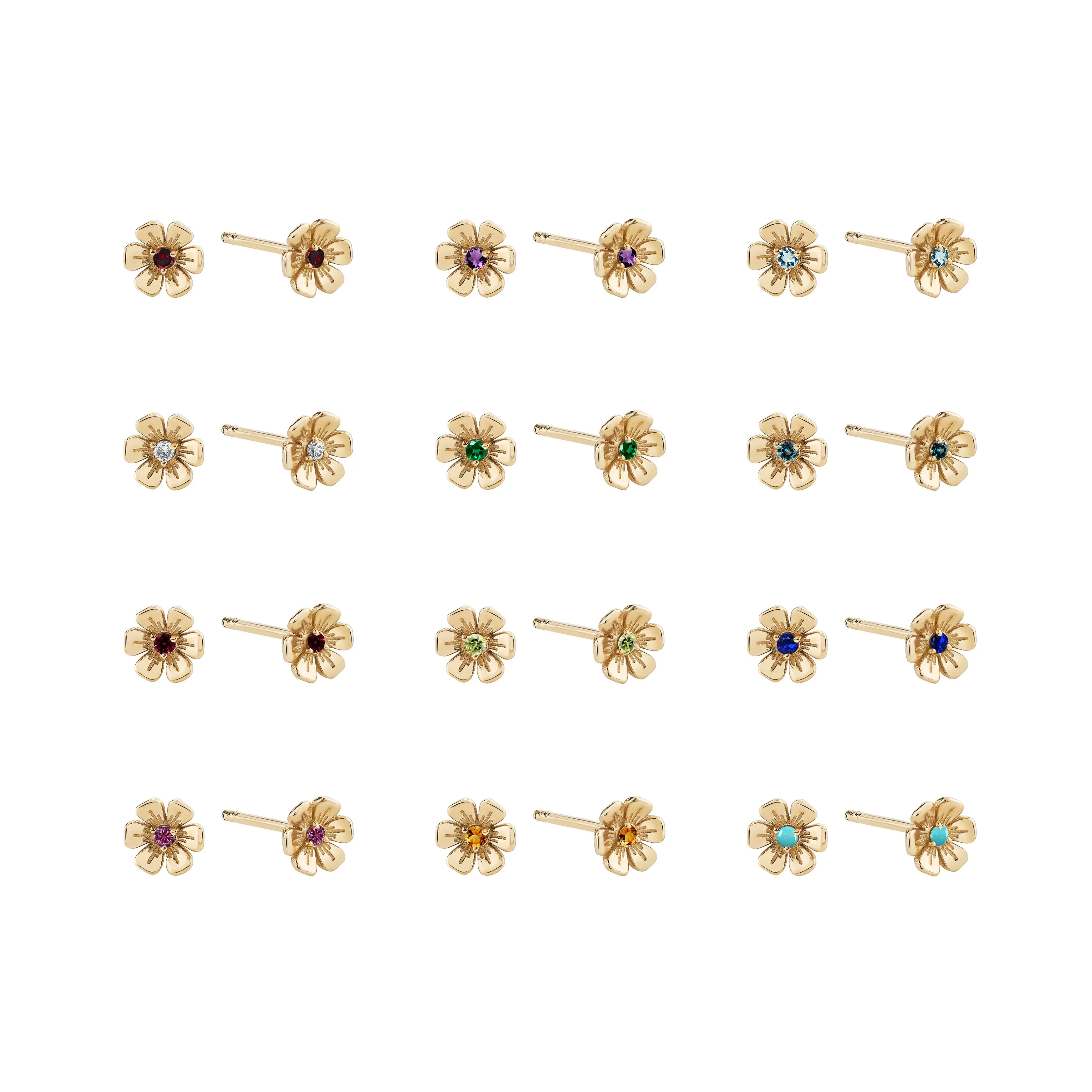 In Bloom Birthstone Studs