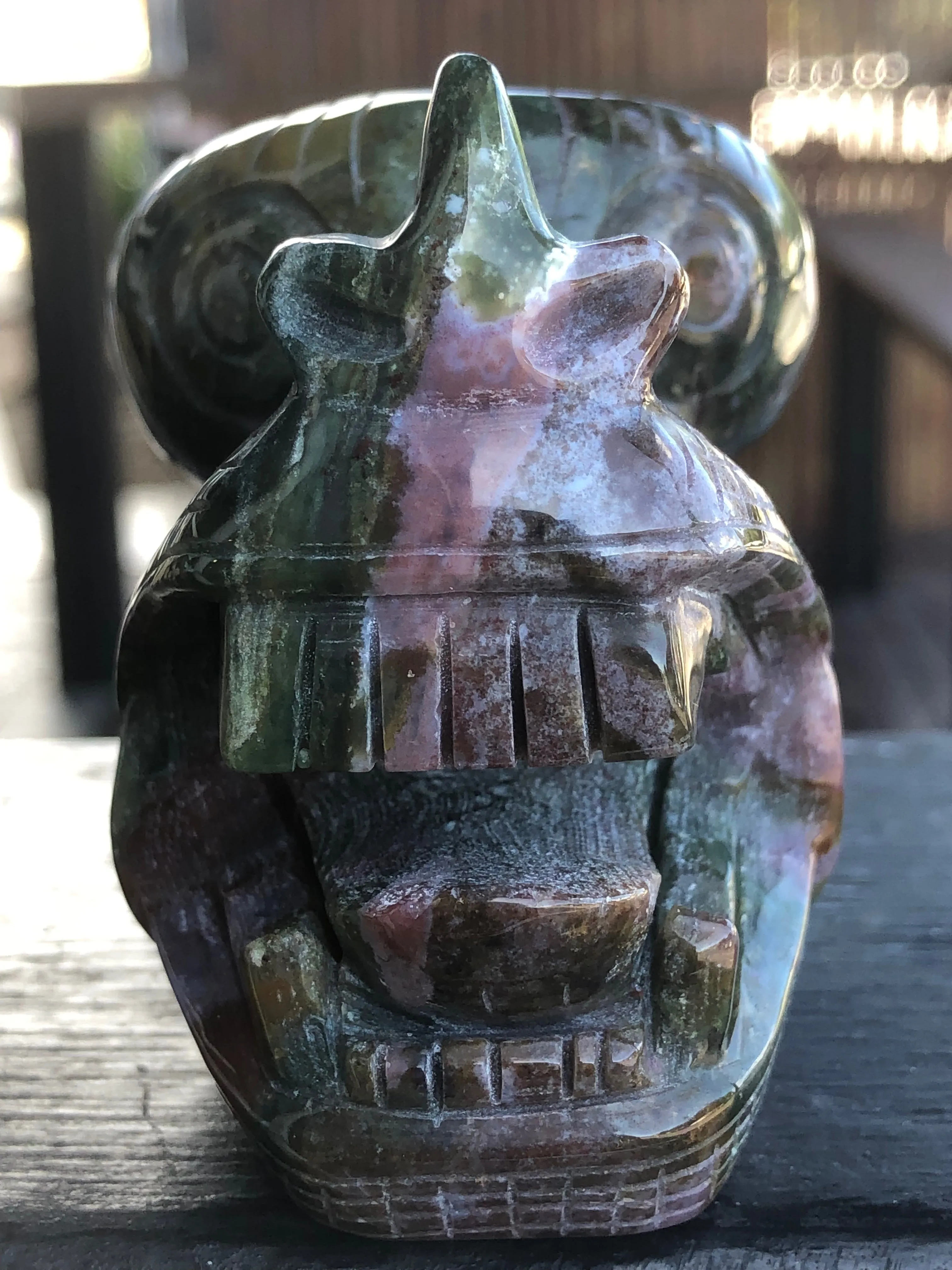 Indian Agate Dragon Skull [1k1398]