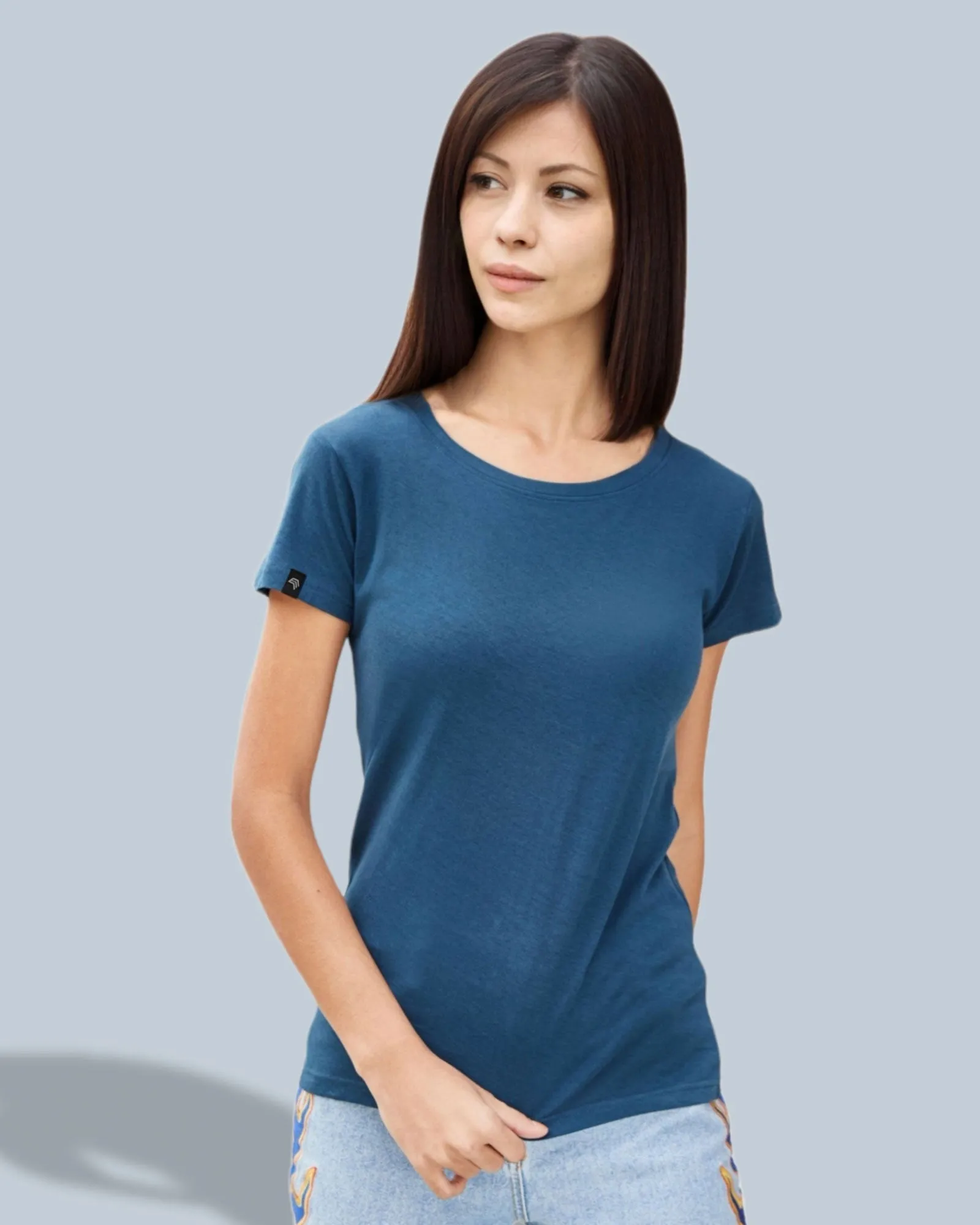 JAN 8007 ― Damen Bio-Baumwolle T-Shirt - Navy Blau