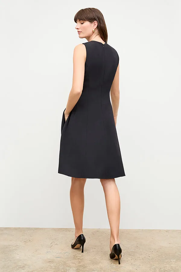 Jaycie Dress - Recycled WonderTex :: Black