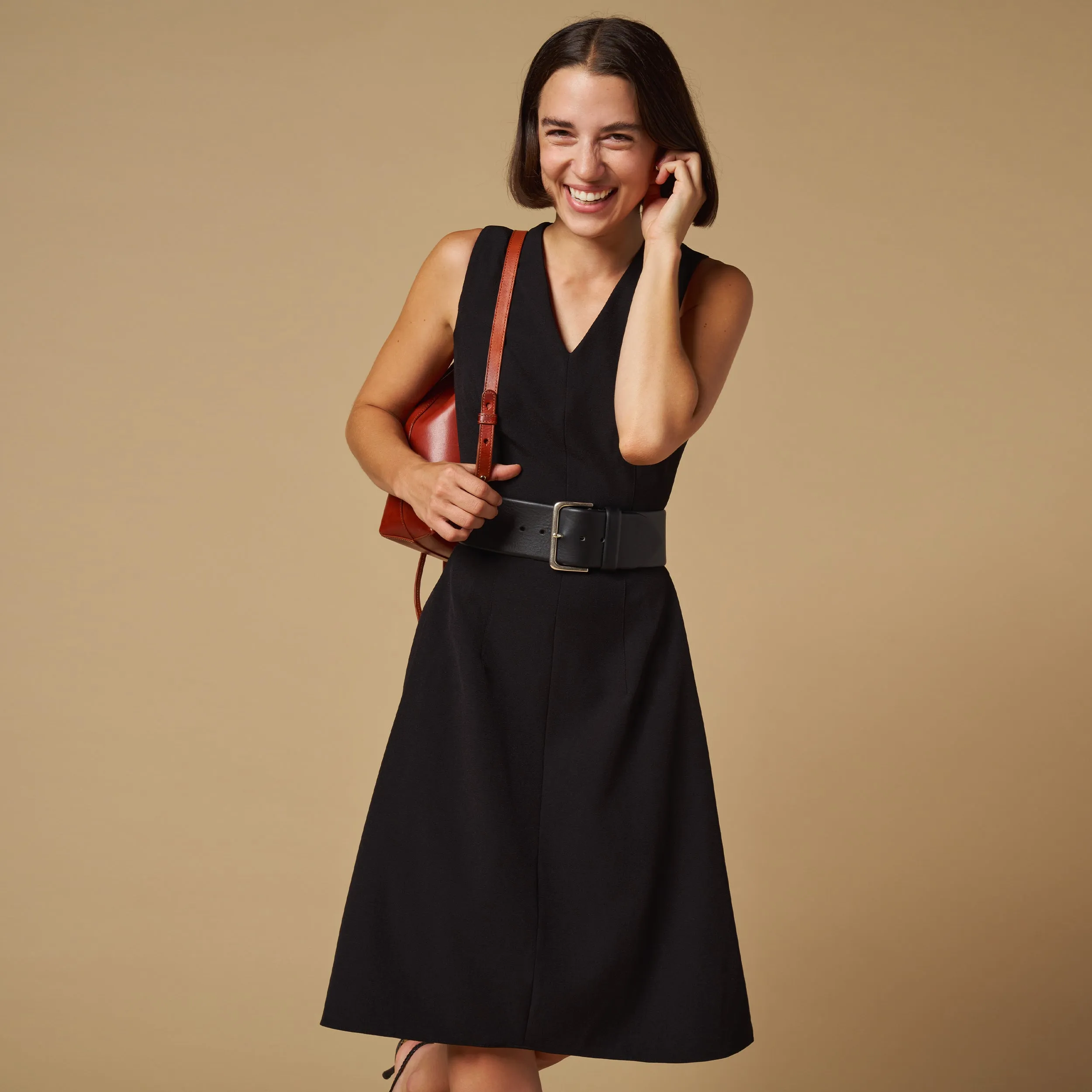 Jaycie Dress - Recycled WonderTex :: Black