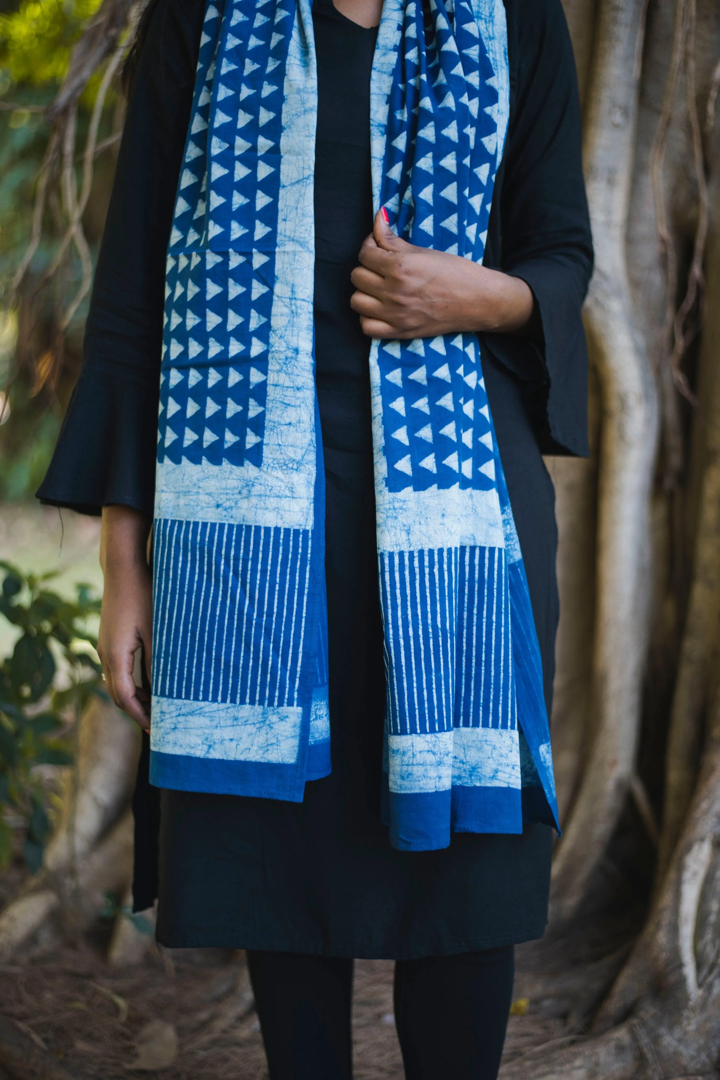 Kaisori Indigo Mulmul Stole