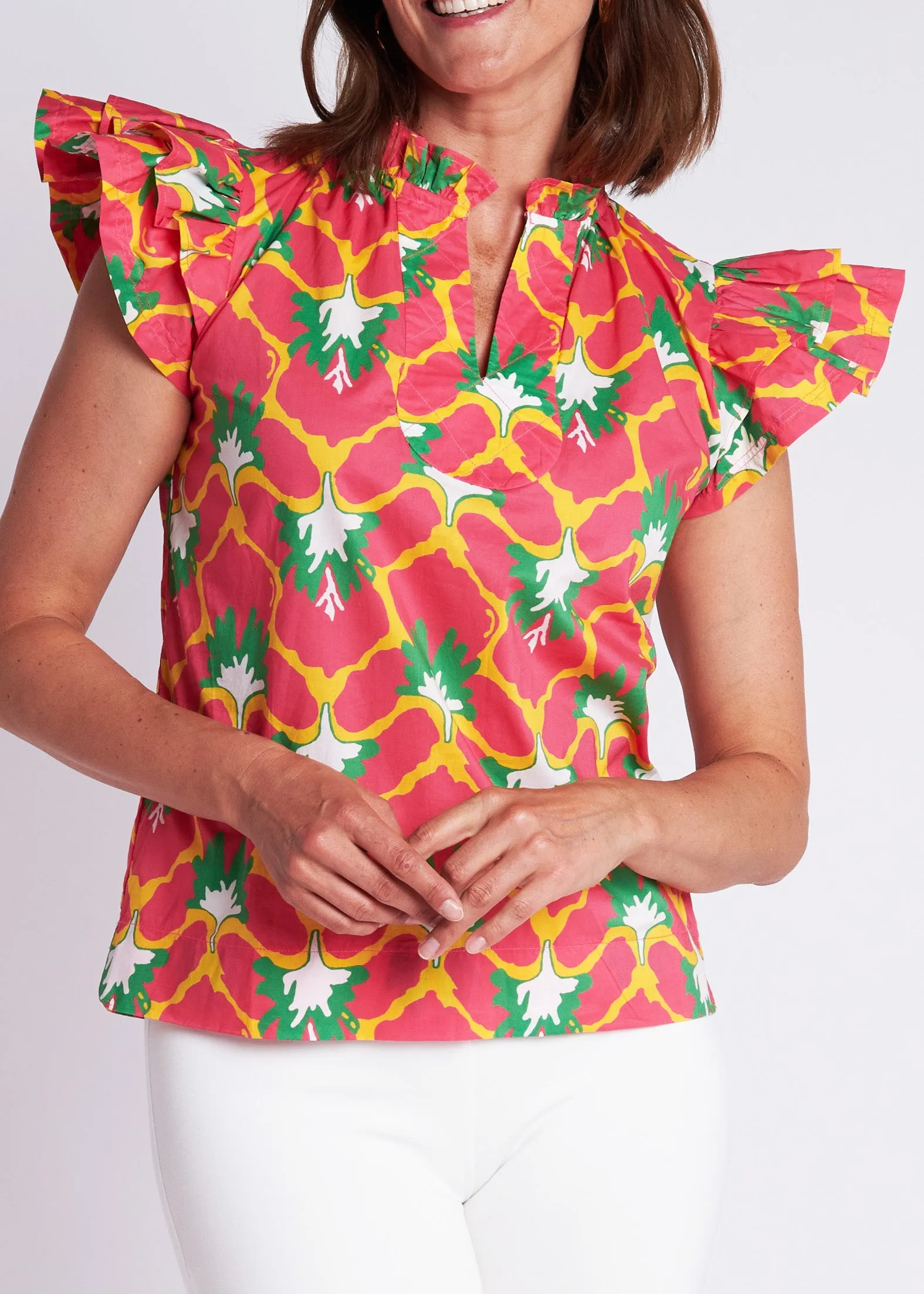 Kimball Top - Iris Hot Pink