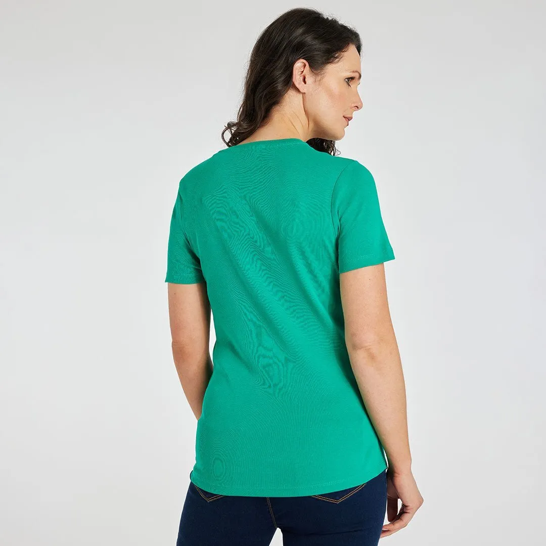 Ladies Essential Crew Neck Tee Emerald