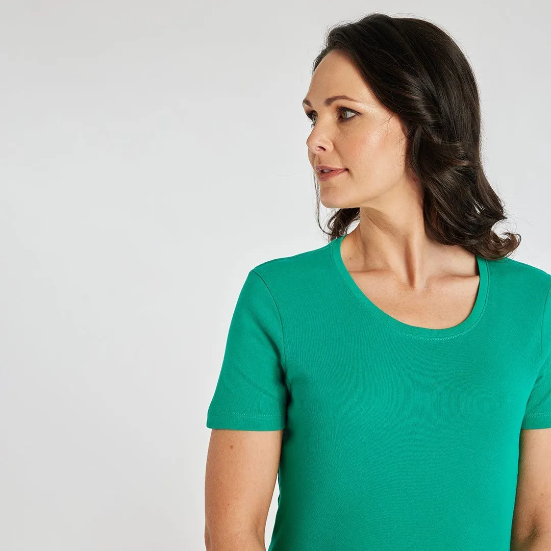 Ladies Essential Crew Neck Tee Emerald