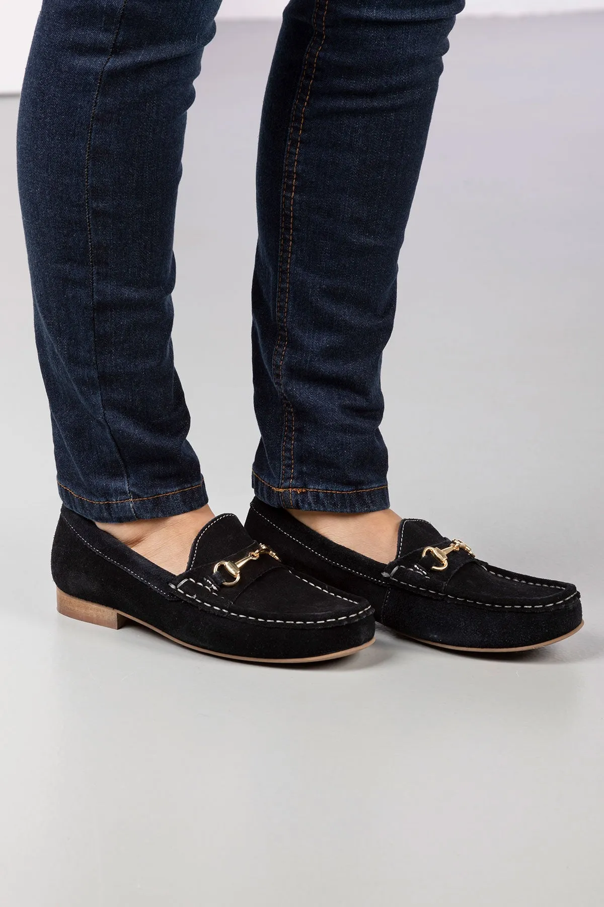 Ladies Suede Snaffle Loafers - Wrelton