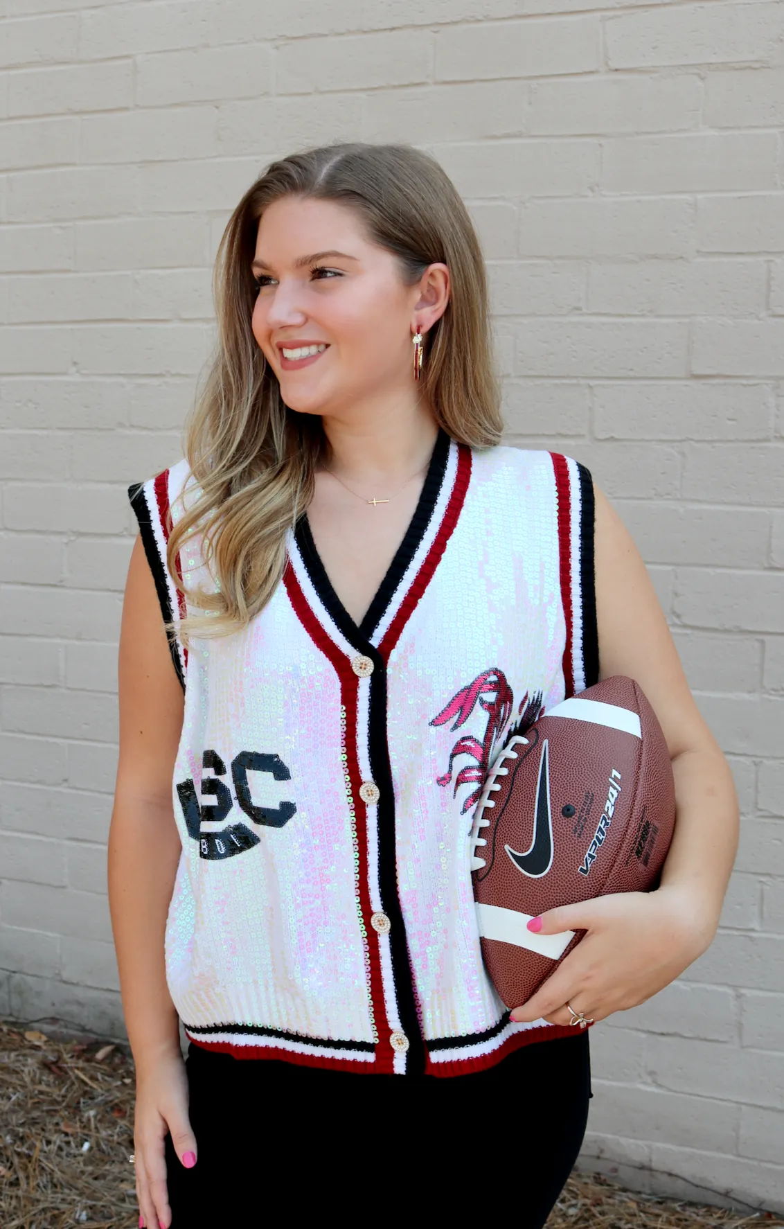 Licensed USC Full Sequin Sweater Vest