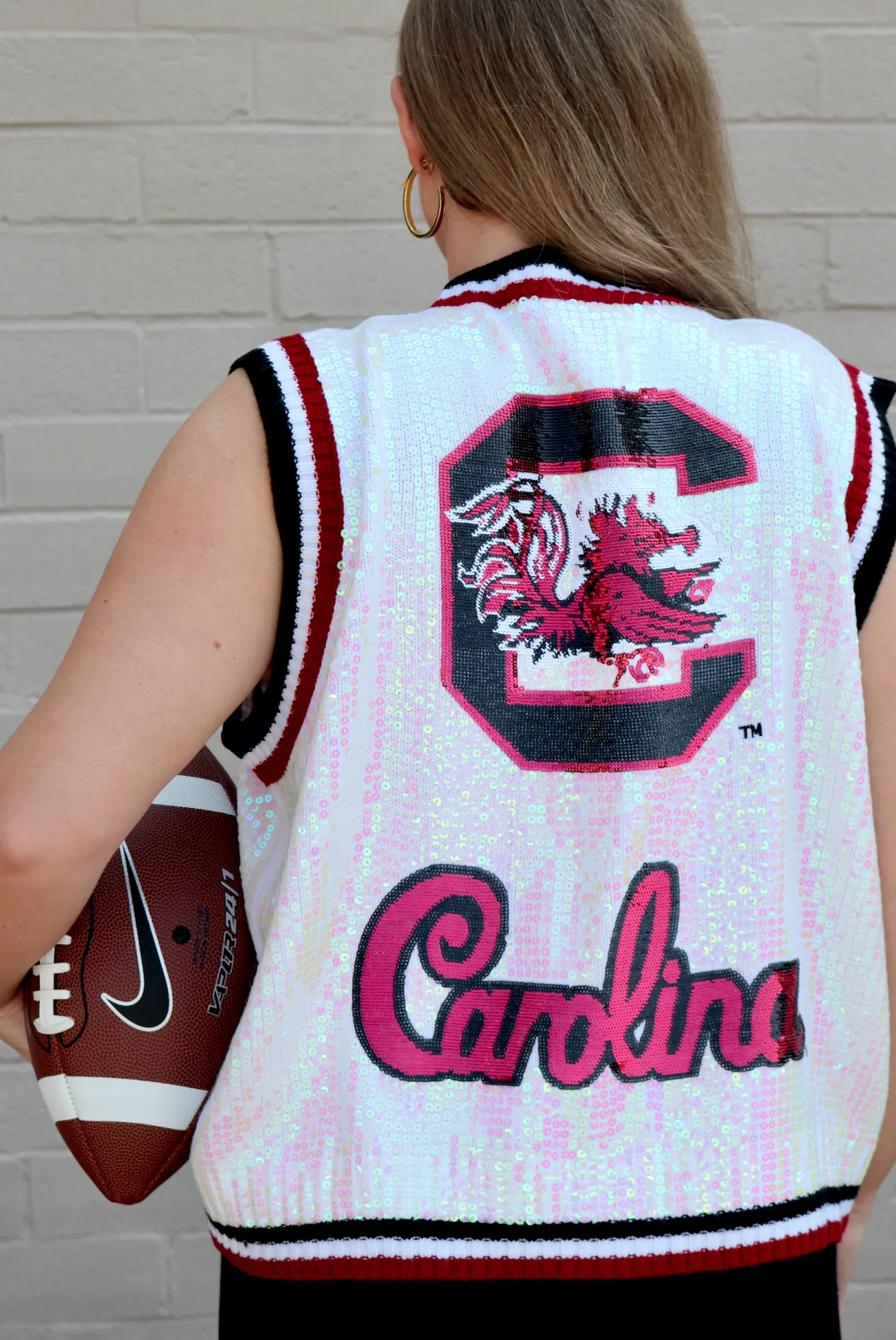 Licensed USC Full Sequin Sweater Vest