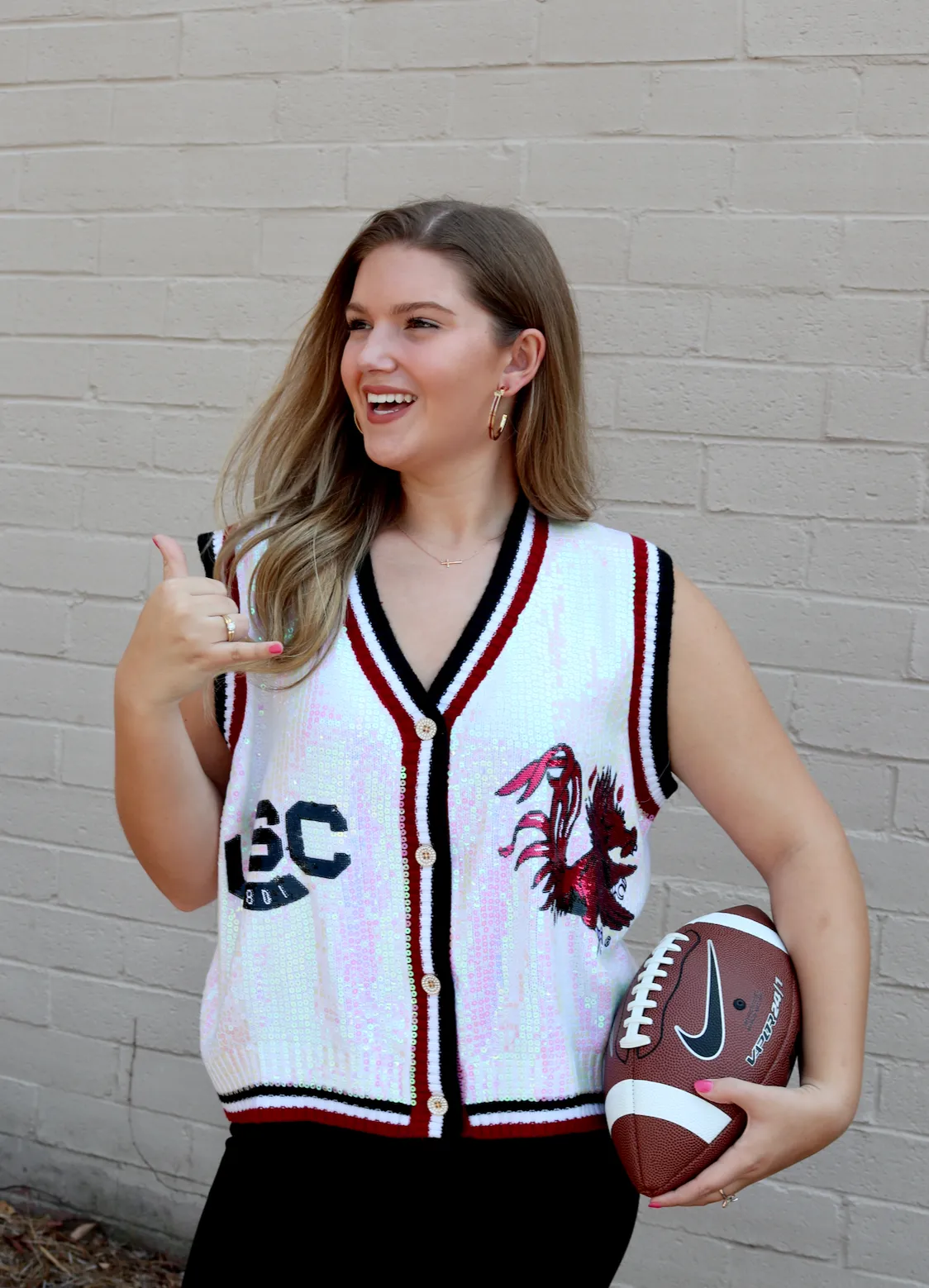 Licensed USC Full Sequin Sweater Vest