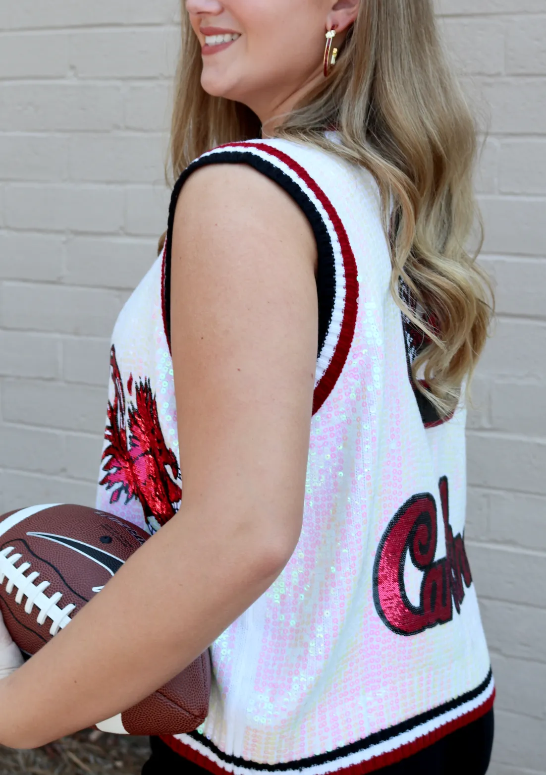 Licensed USC Full Sequin Sweater Vest