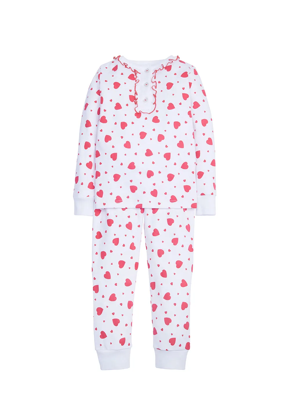 Little English Pajamas in Red Hearts