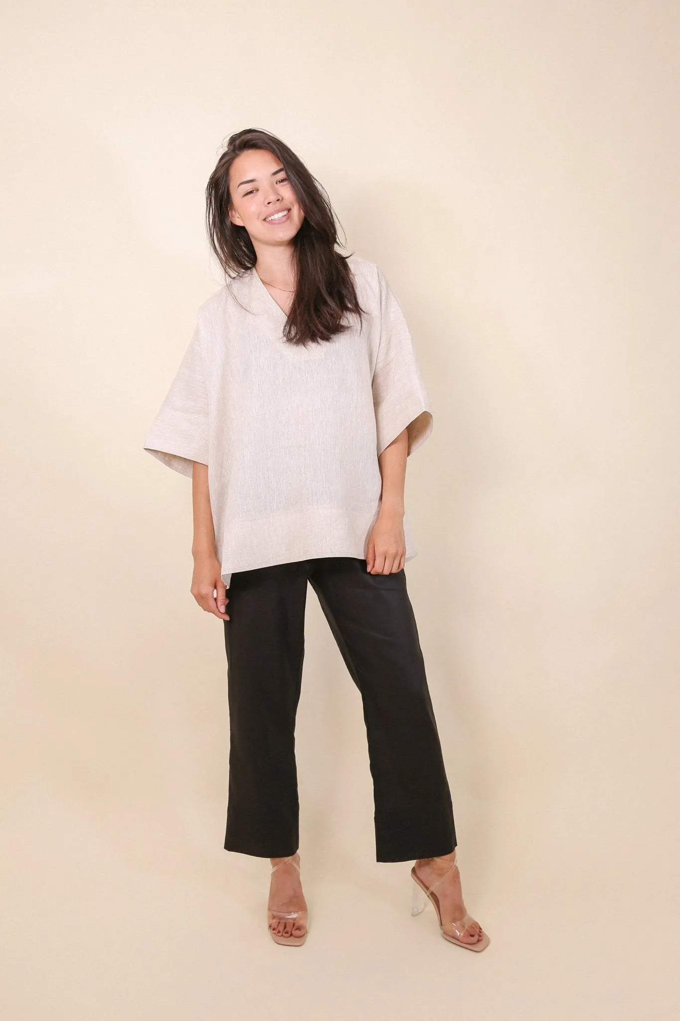 LONG BLOOM PANT IN PREMIUM ITALIAN LINEN