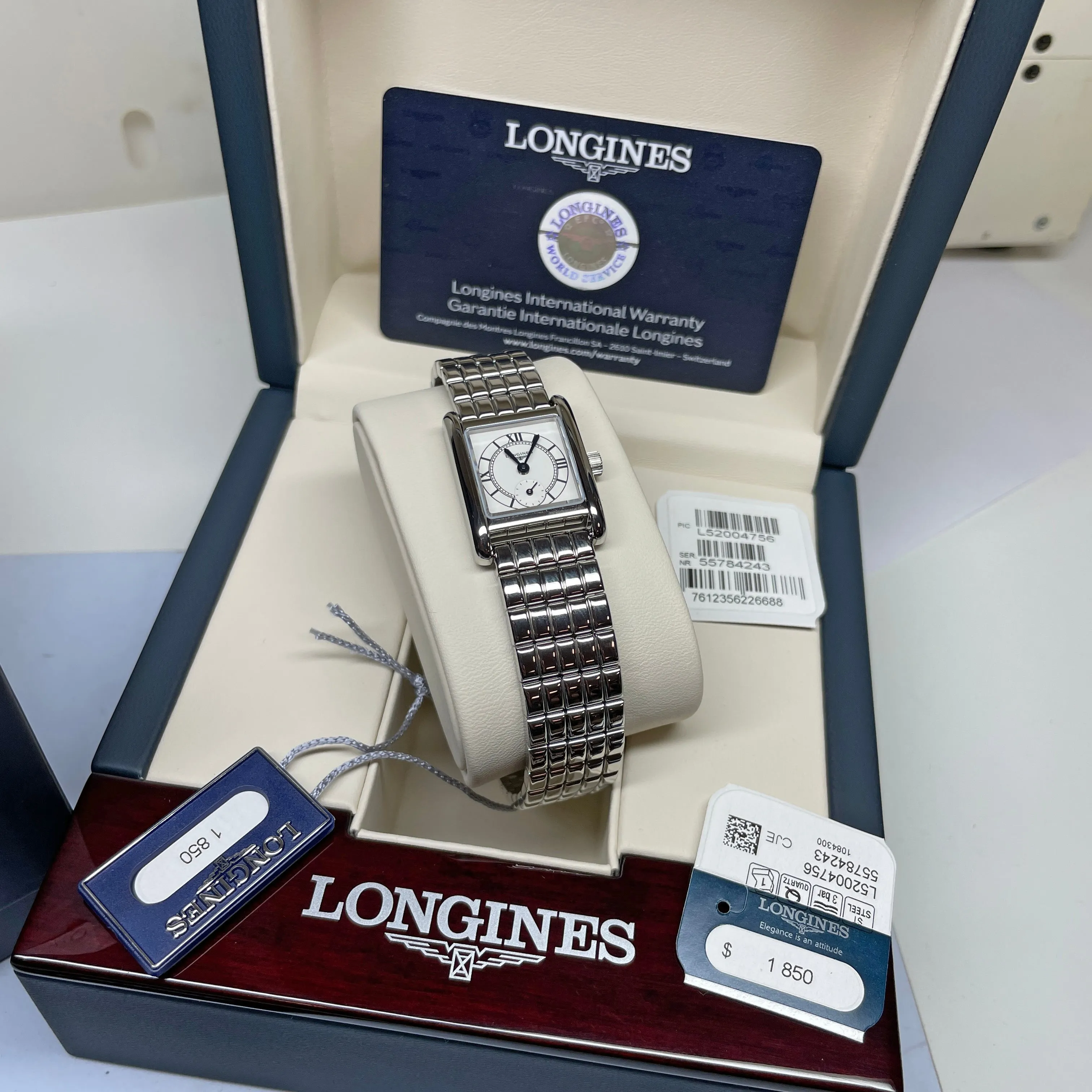 Longines Mini DolceVita Quartz Stainless Steel Watch 21.5x29MM L52004756