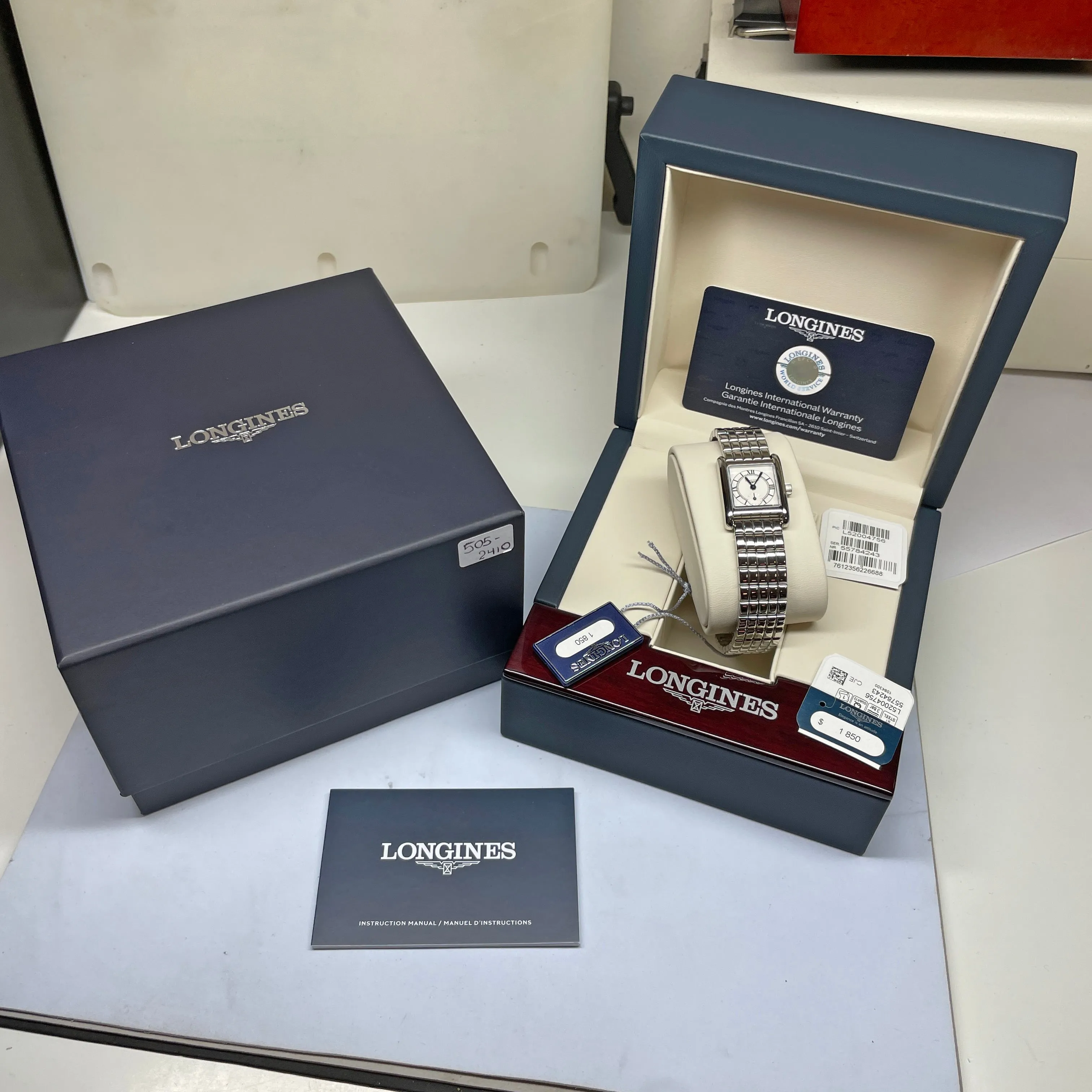 Longines Mini DolceVita Quartz Stainless Steel Watch 21.5x29MM L52004756