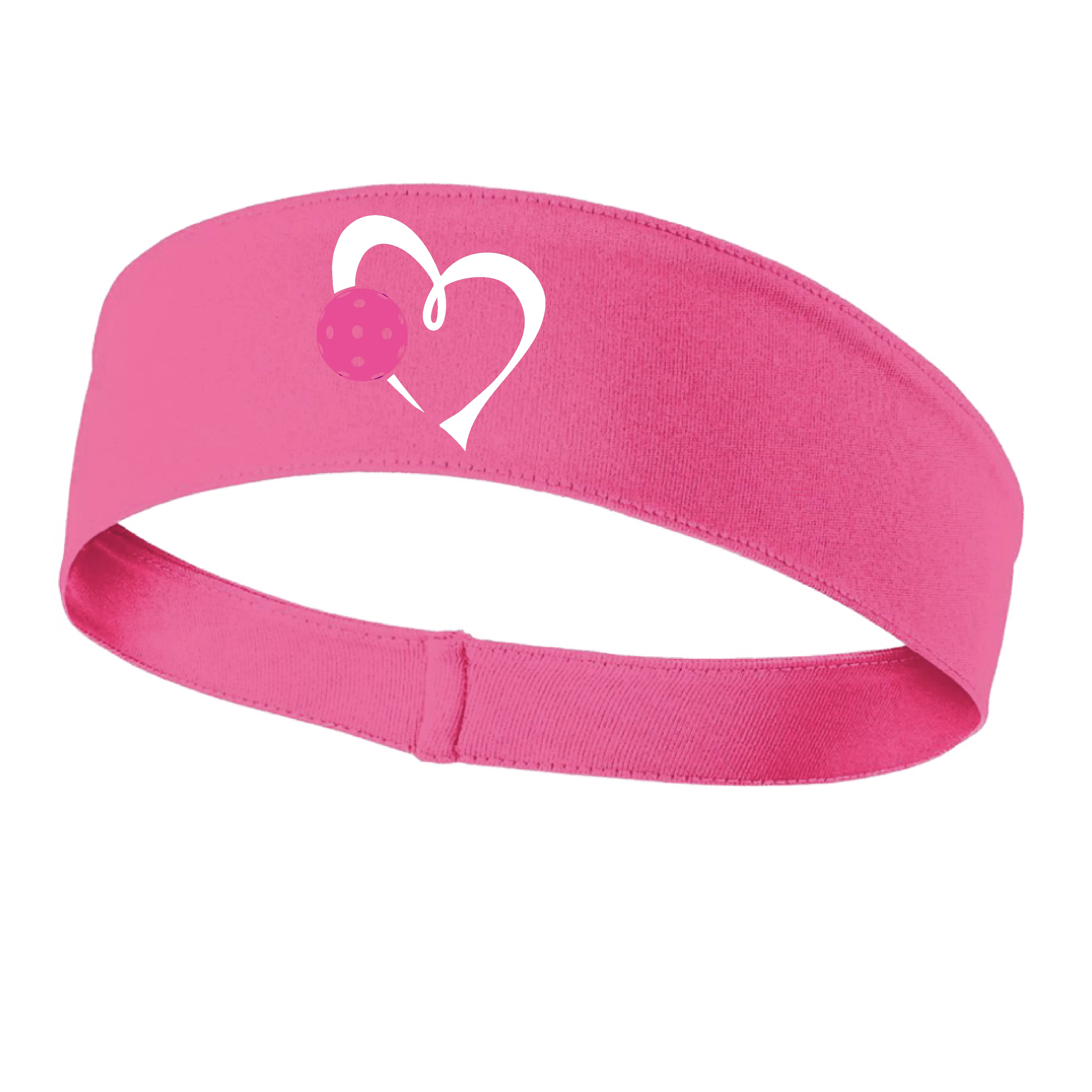 Love Pickleball Heart (Pink) | Pickleball Headband | 100% Polyester