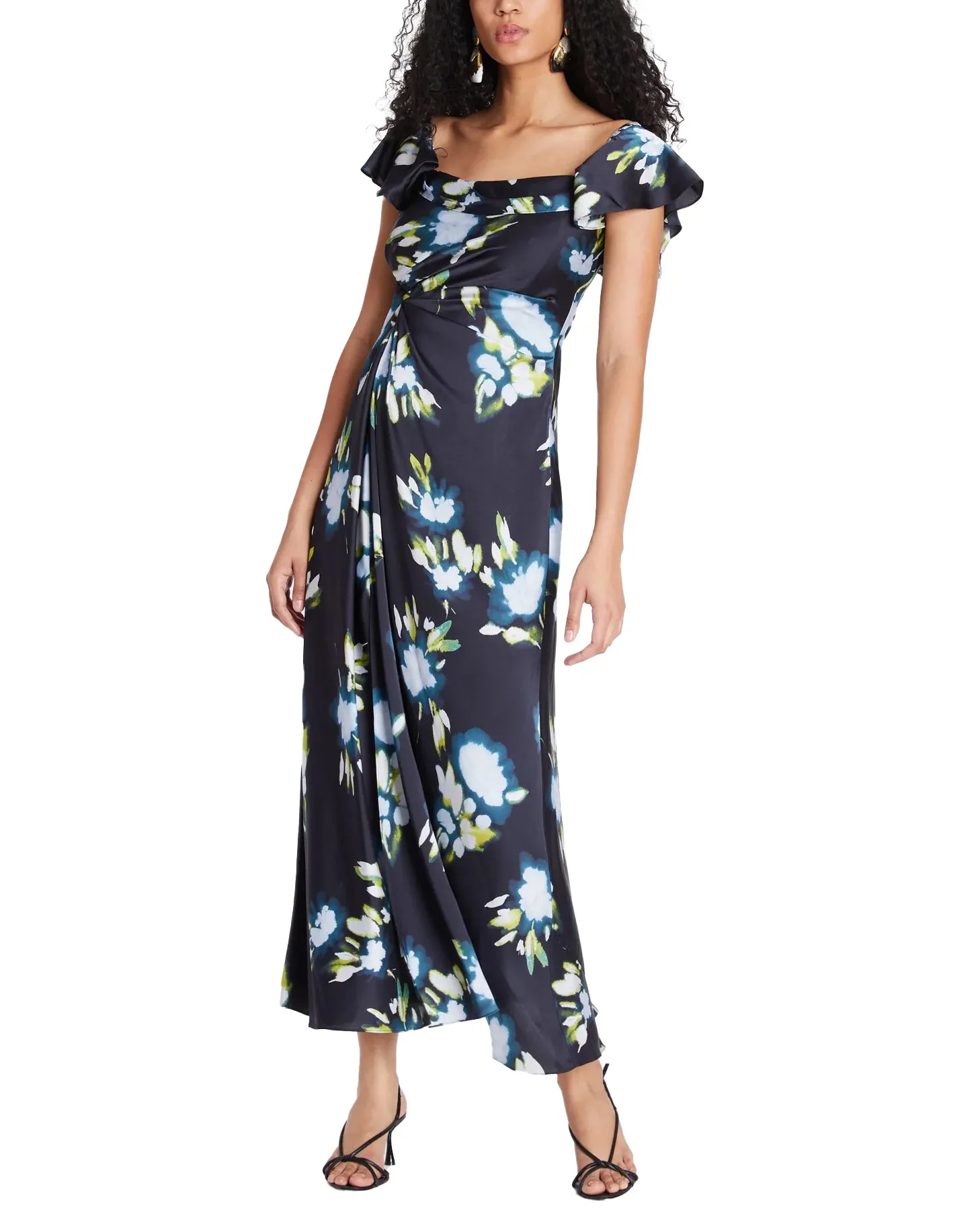 Luna Dress (Black/Ballad Blue Multi)