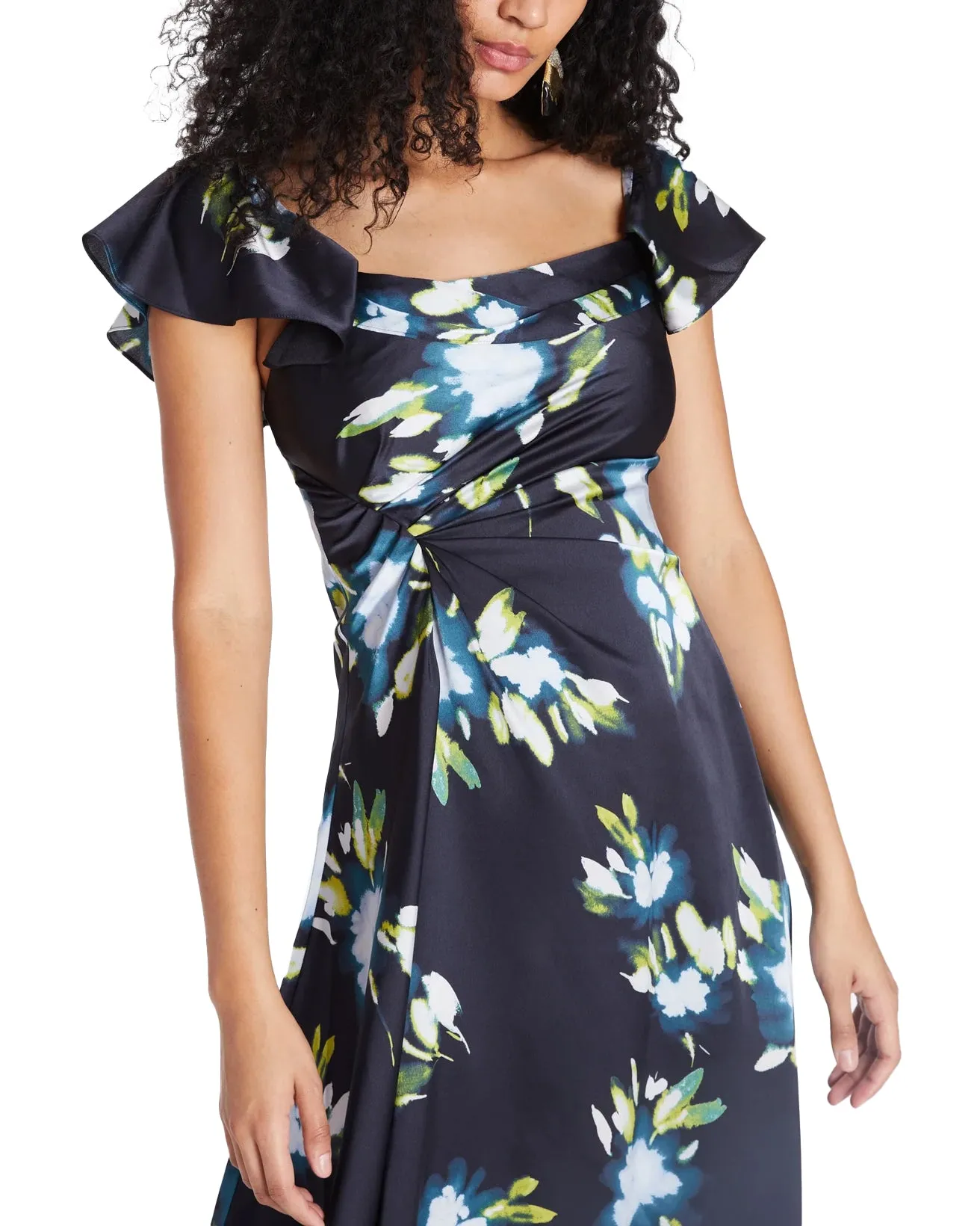 Luna Dress (Black/Ballad Blue Multi)