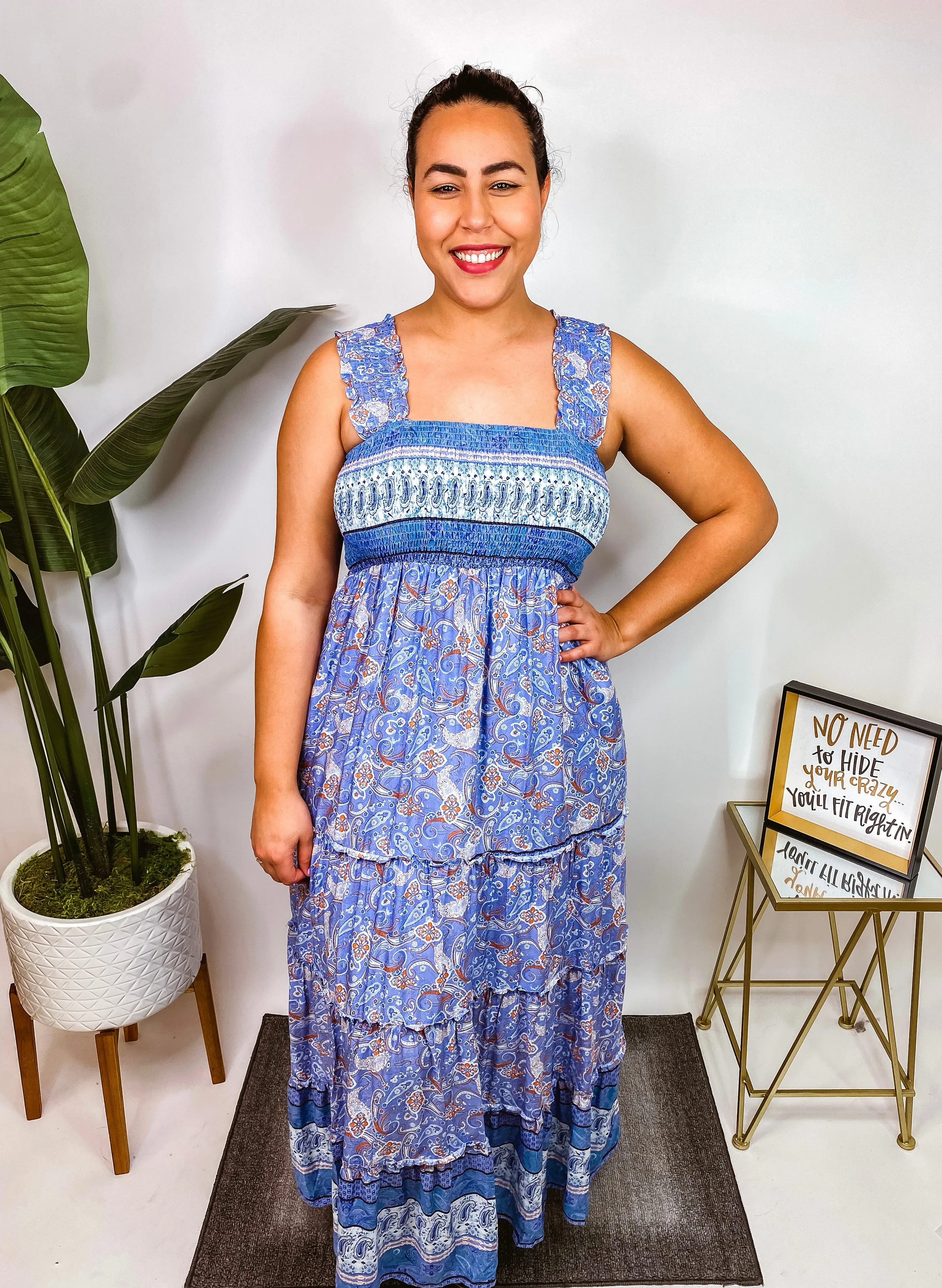 #M342 My Jam Maxi Dress (Blue)