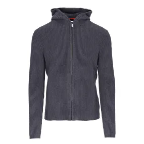 Maglione Uomo RRD Knit Cotton 7 Hood Zip Grigio Antracite