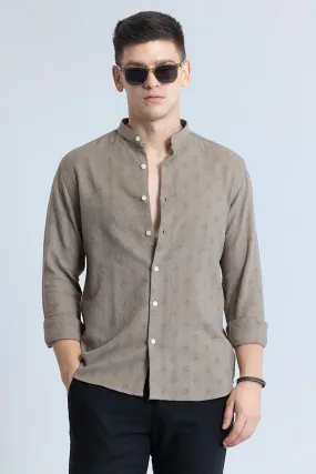 Mandarin Mystique Khaki Shirt