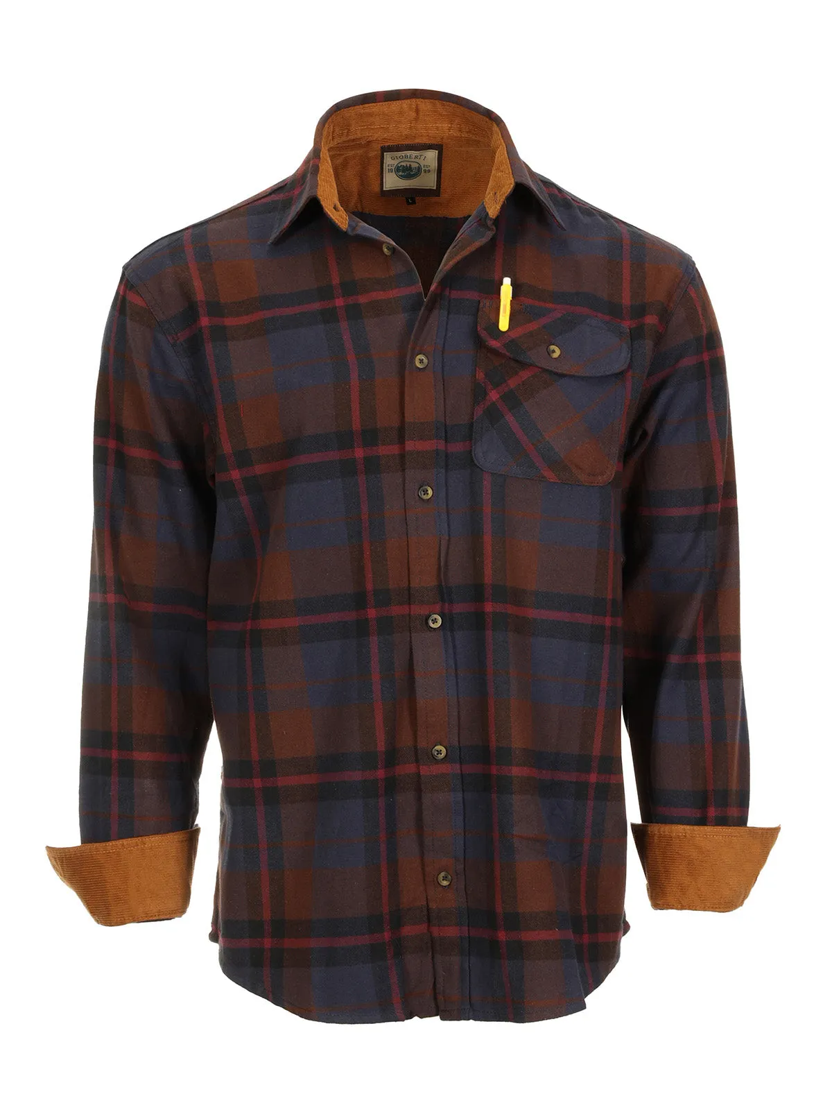 Men's Flannel w/ Corduroy Contrast