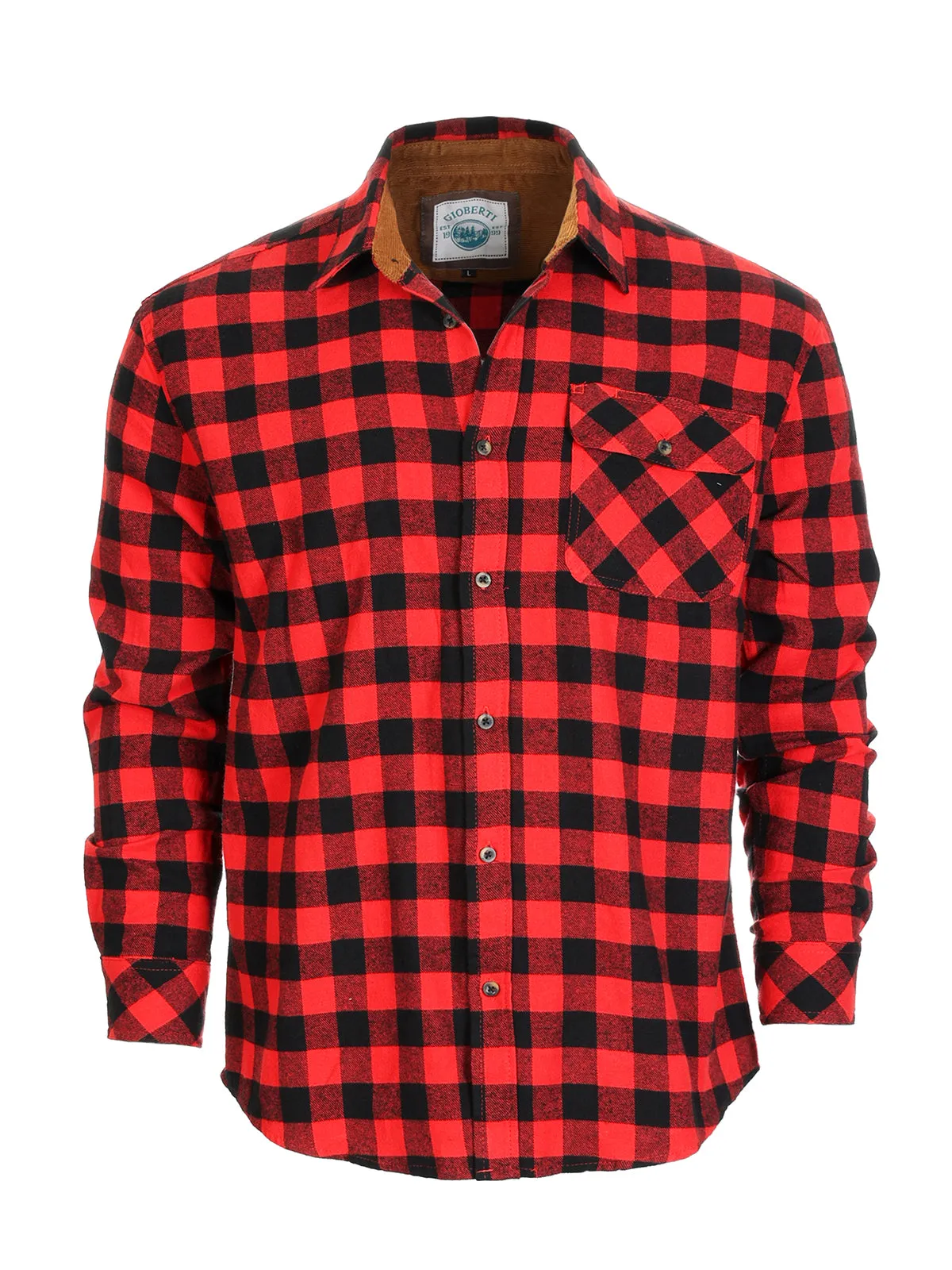 Men's Flannel w/ Corduroy Contrast