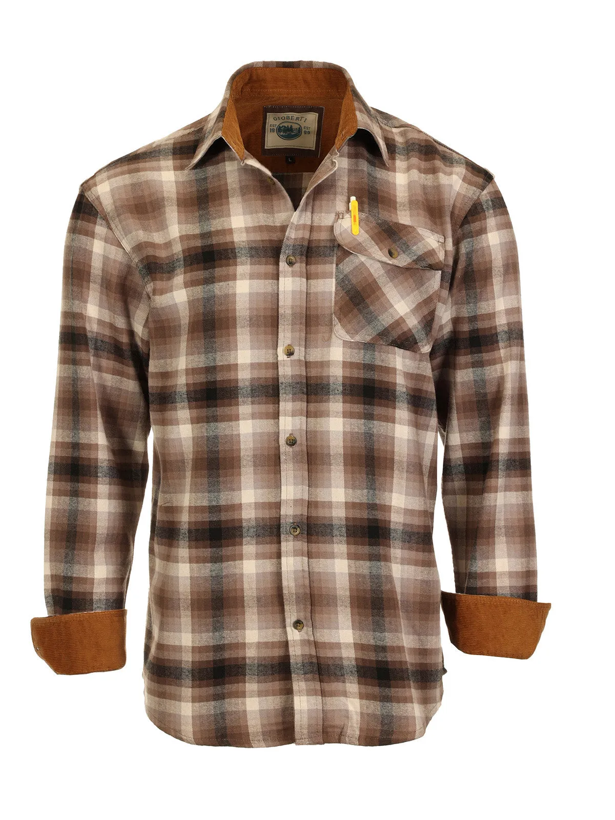 Men's Flannel w/ Corduroy Contrast