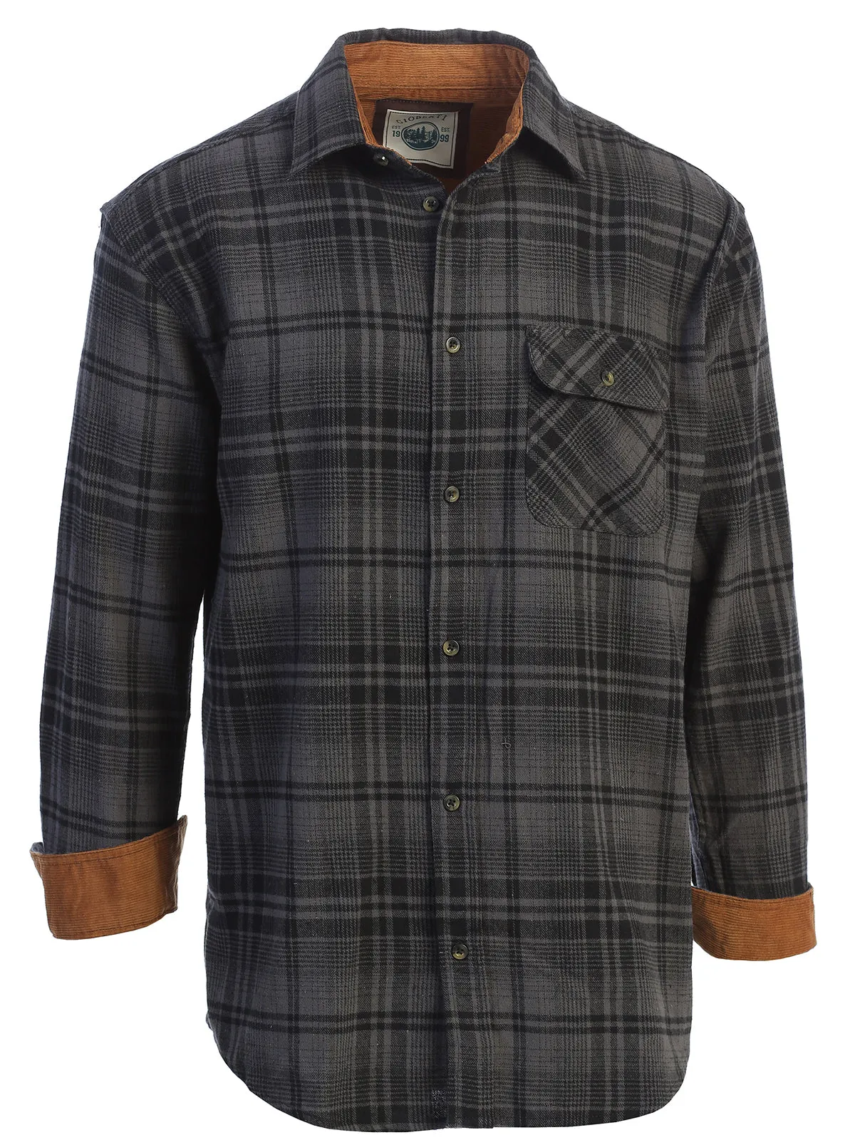 Men's Flannel w/ Corduroy Contrast