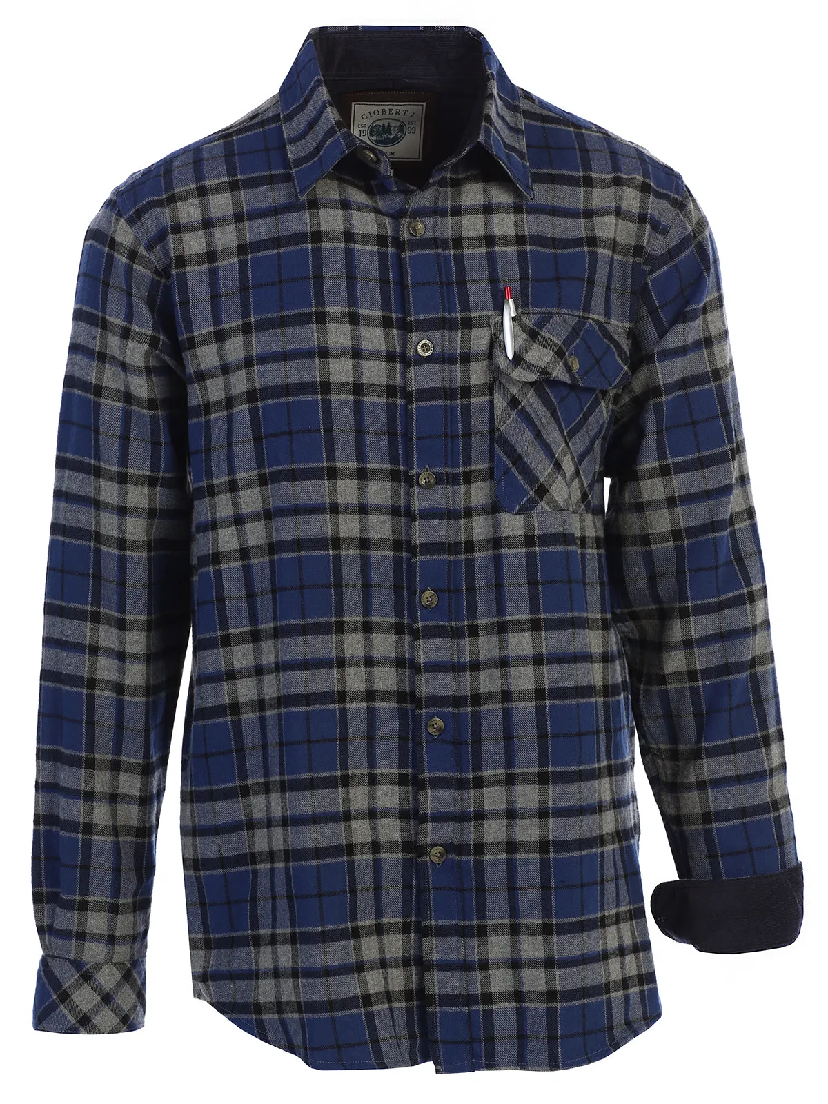 Men's Flannel w/ Corduroy Contrast