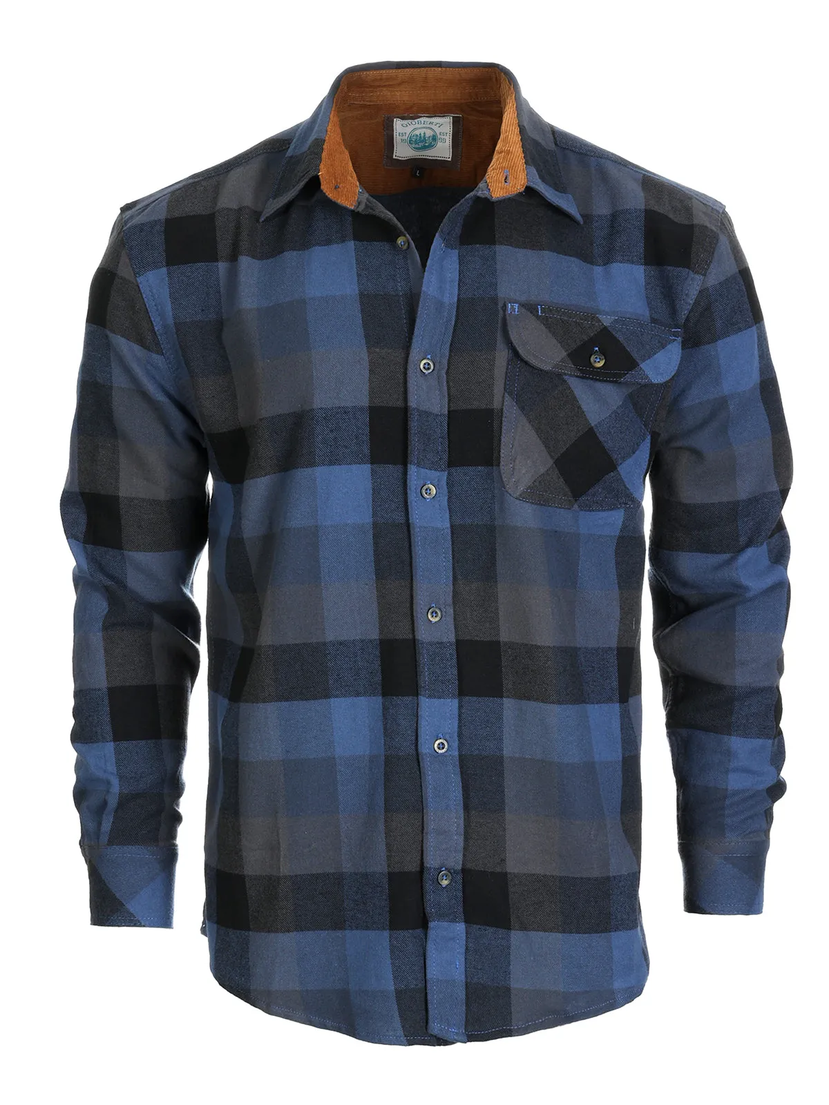 Men's Flannel w/ Corduroy Contrast