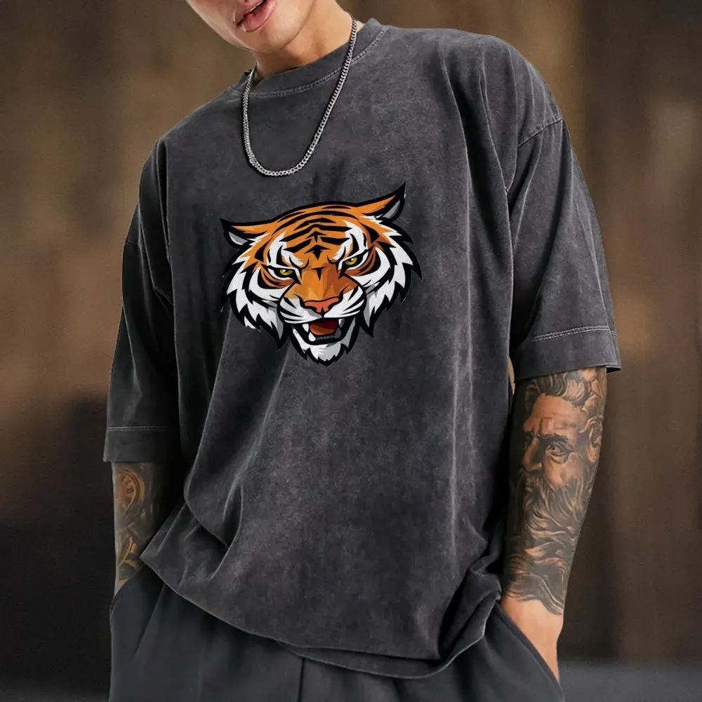 Mens Tiger Print Tee