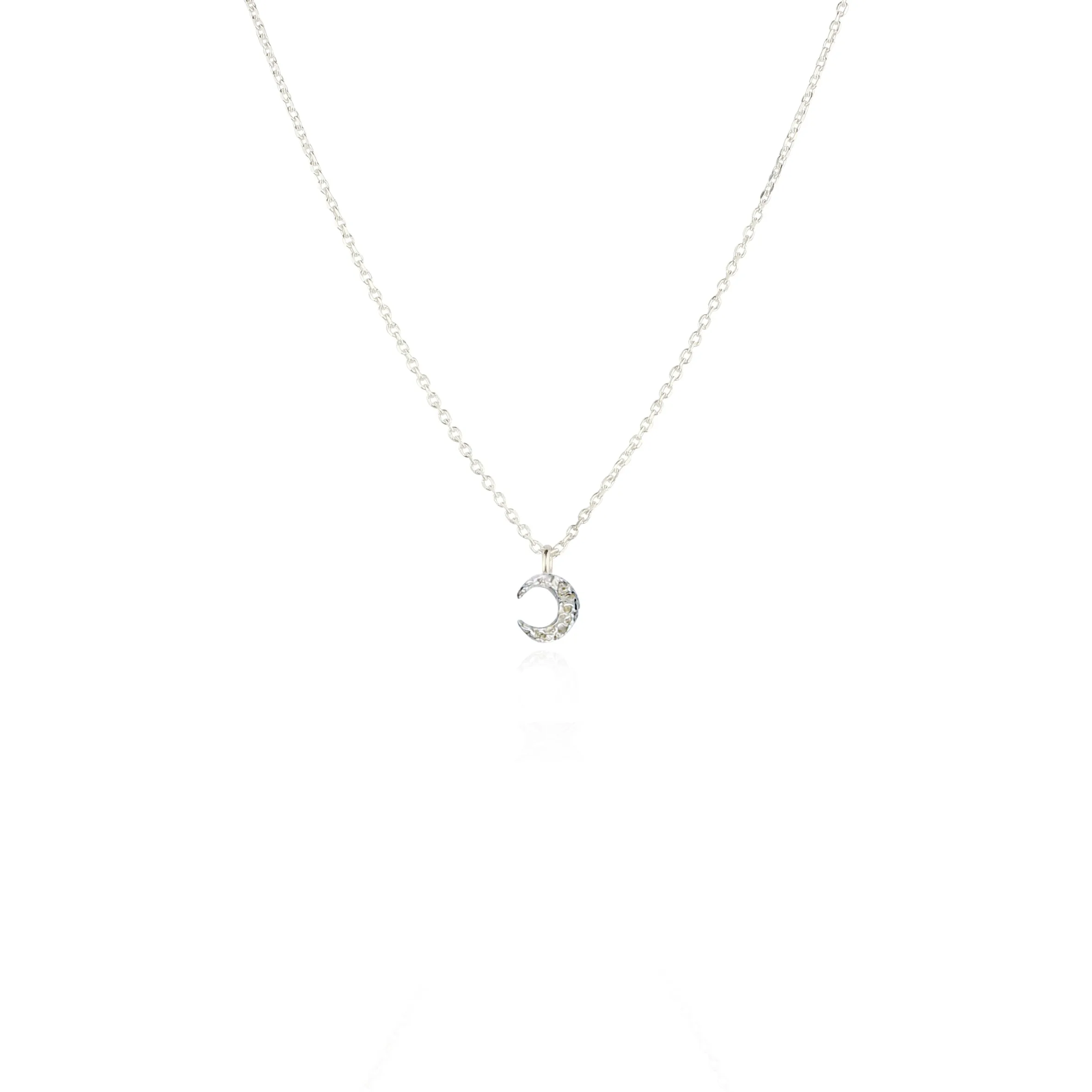 Micro Crescent Moon Necklace