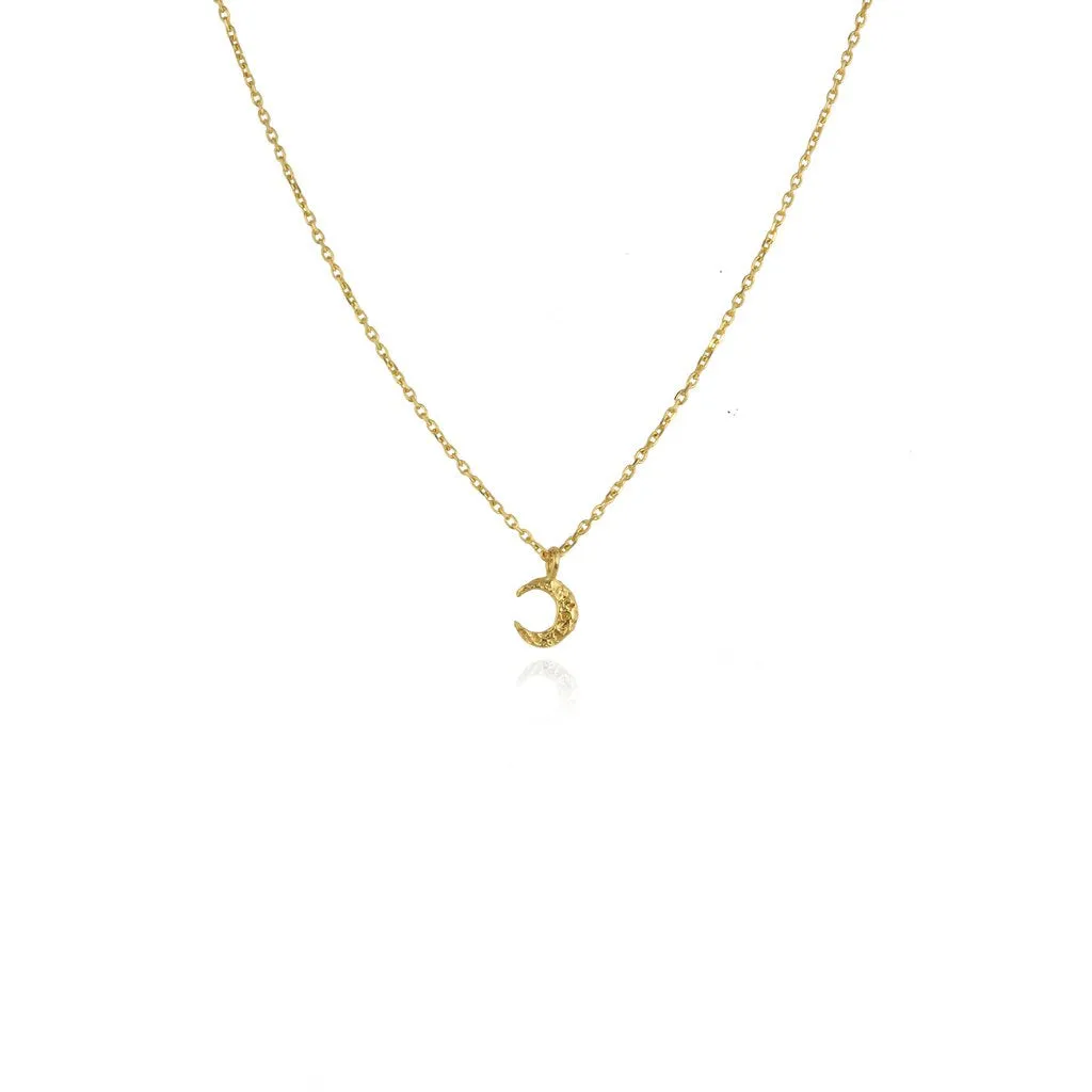 Micro Crescent Moon Necklace