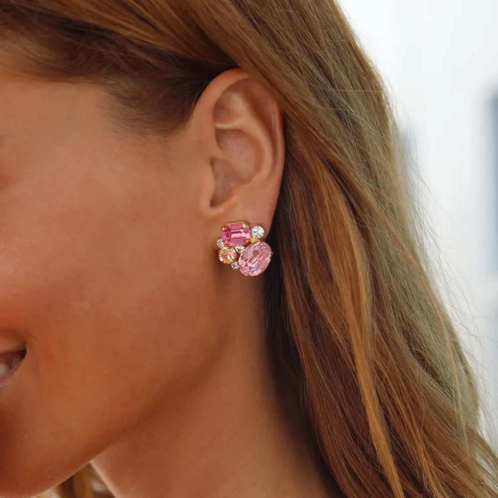 Mini Carolina Earrings / Pink Combo